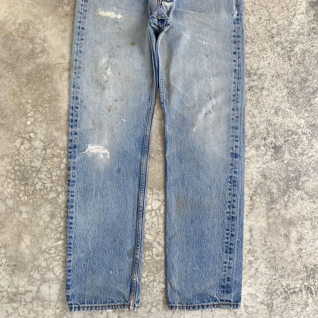 Levi's Vintage 90’s Levis 501 Stonewashed Blue Ripped Jeans Size US 29 - 4 Thumbnail