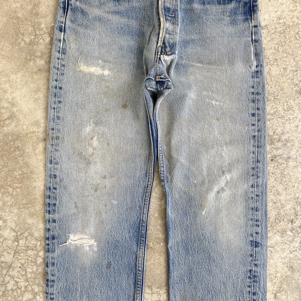 Levi's Vintage 90’s Levis 501 Stonewashed Blue Ripped Jeans Size US 29 - 5 Thumbnail