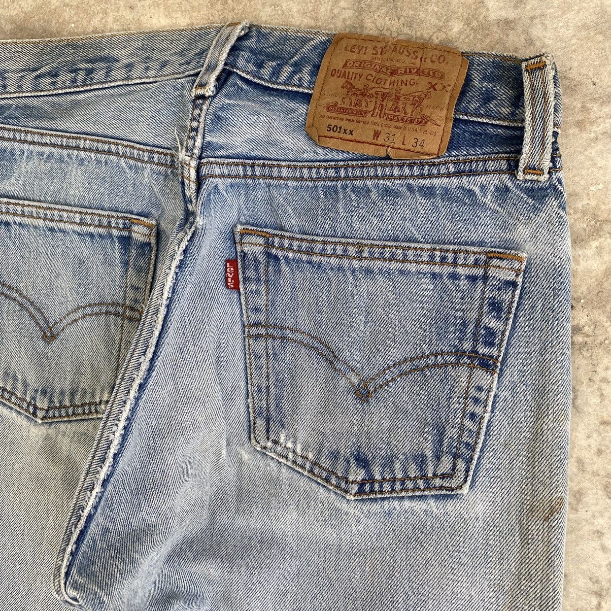 Levi's Vintage 90’s Levis 501 Stonewashed Blue Ripped Jeans Size US 29 - 19 Thumbnail