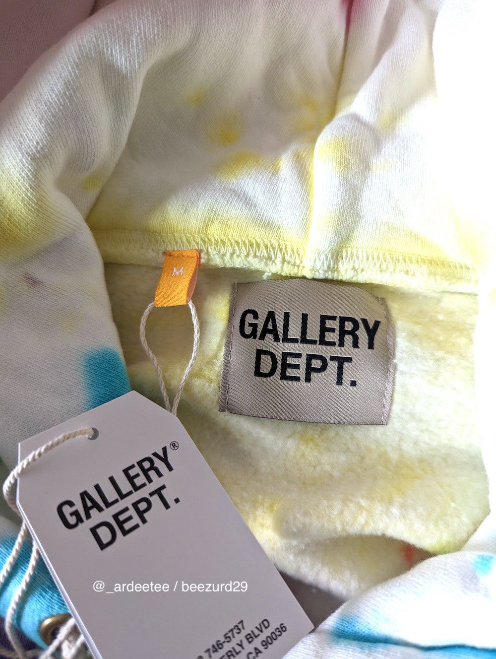 Gallery Dept. *NEW* TIE DYE DISTRESSED PEACE HOODIE M Size US M / EU 48-50 / 2 - 8 Thumbnail