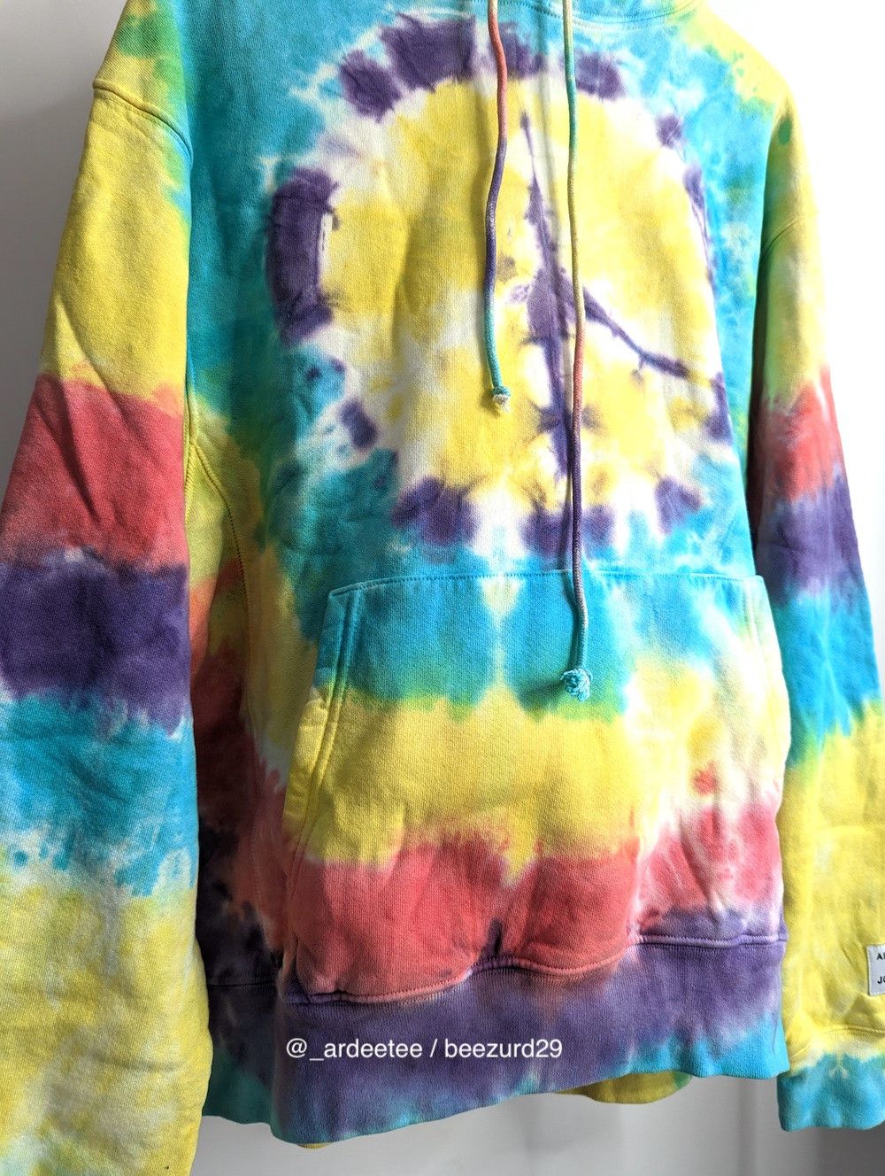Gallery Dept. *NEW* TIE DYE DISTRESSED PEACE HOODIE M Size US M / EU 48-50 / 2 - 4 Thumbnail