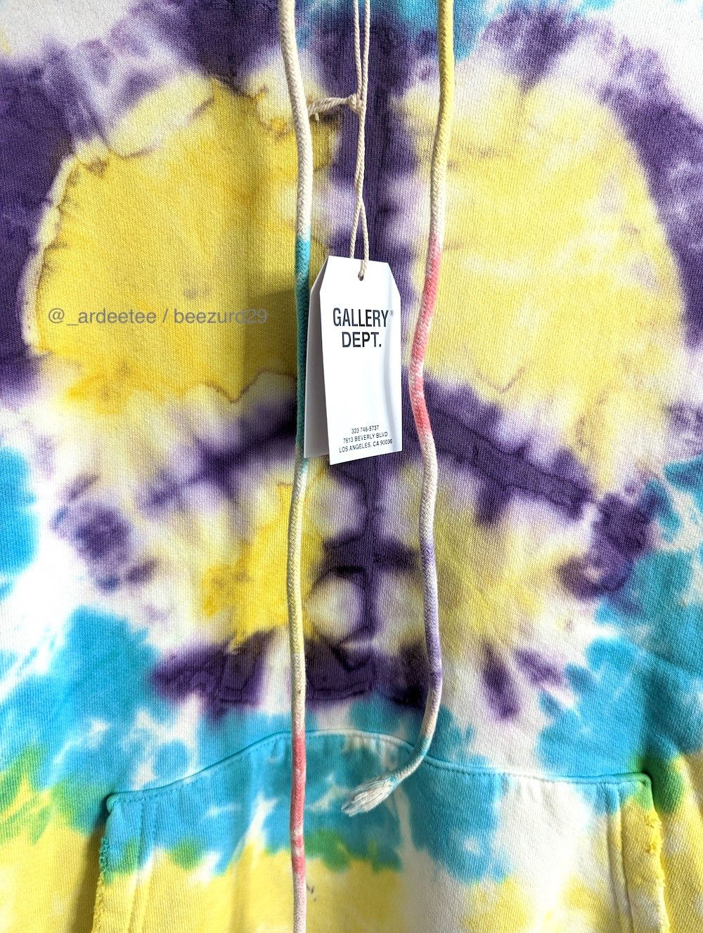 Gallery Dept. *NEW* TIE DYE DISTRESSED PEACE HOODIE M Size US M / EU 48-50 / 2 - 5 Thumbnail