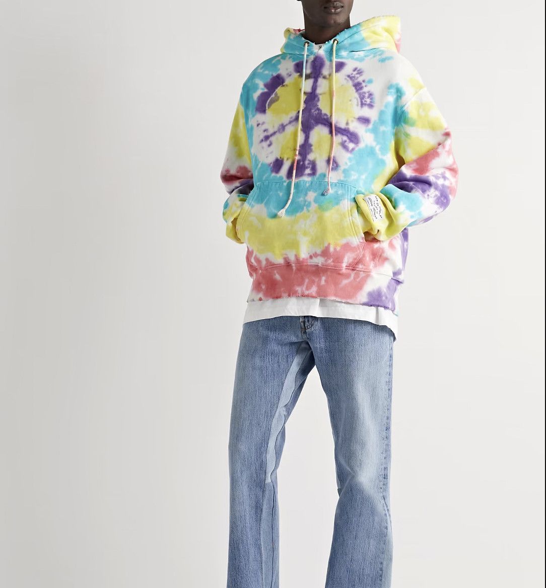 Gallery Dept. *NEW* TIE DYE DISTRESSED PEACE HOODIE M Size US M / EU 48-50 / 2 - 2 Thumbnail