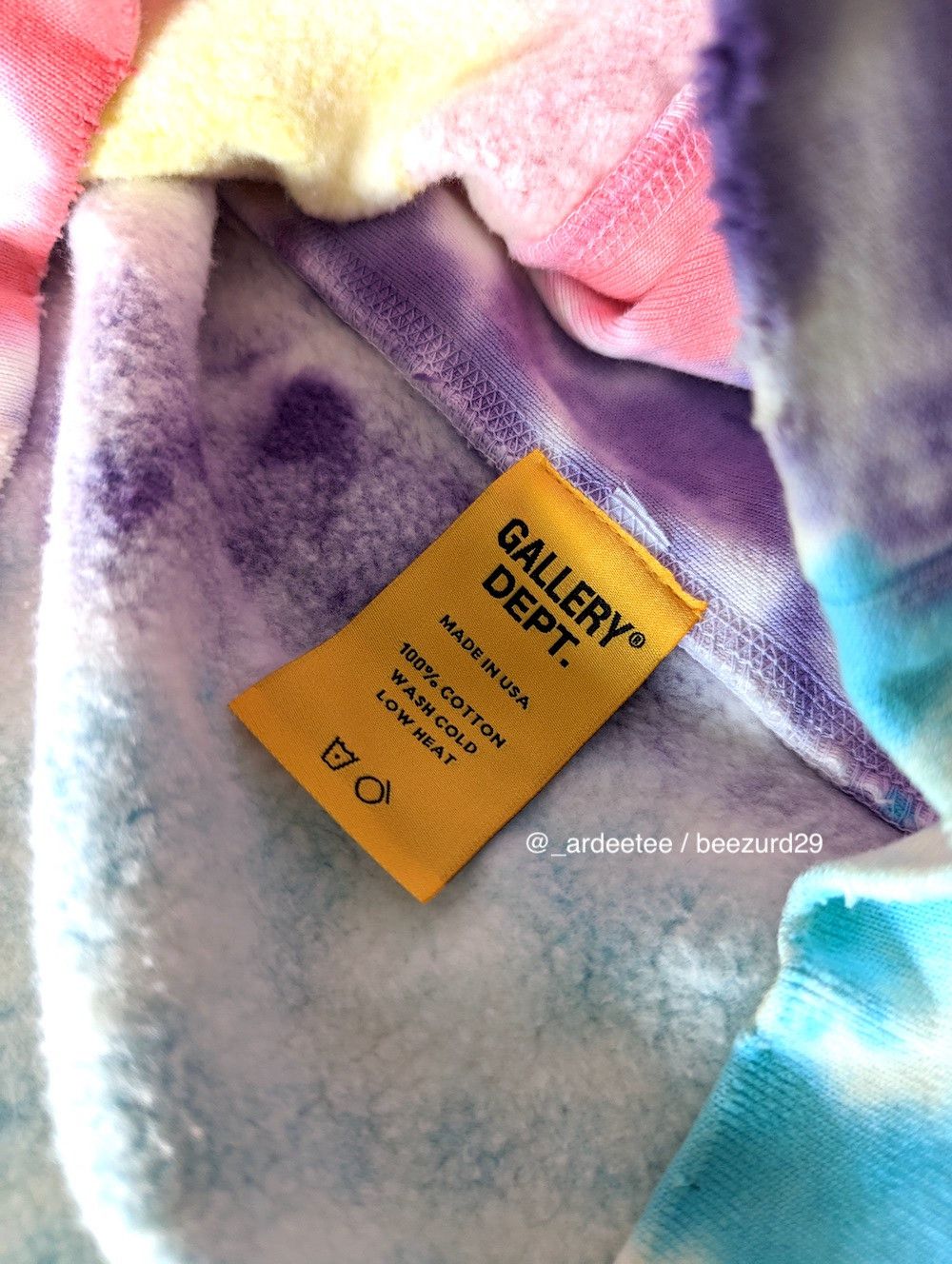 Gallery Dept. *NEW* TIE DYE DISTRESSED PEACE HOODIE M Size US M / EU 48-50 / 2 - 9 Thumbnail