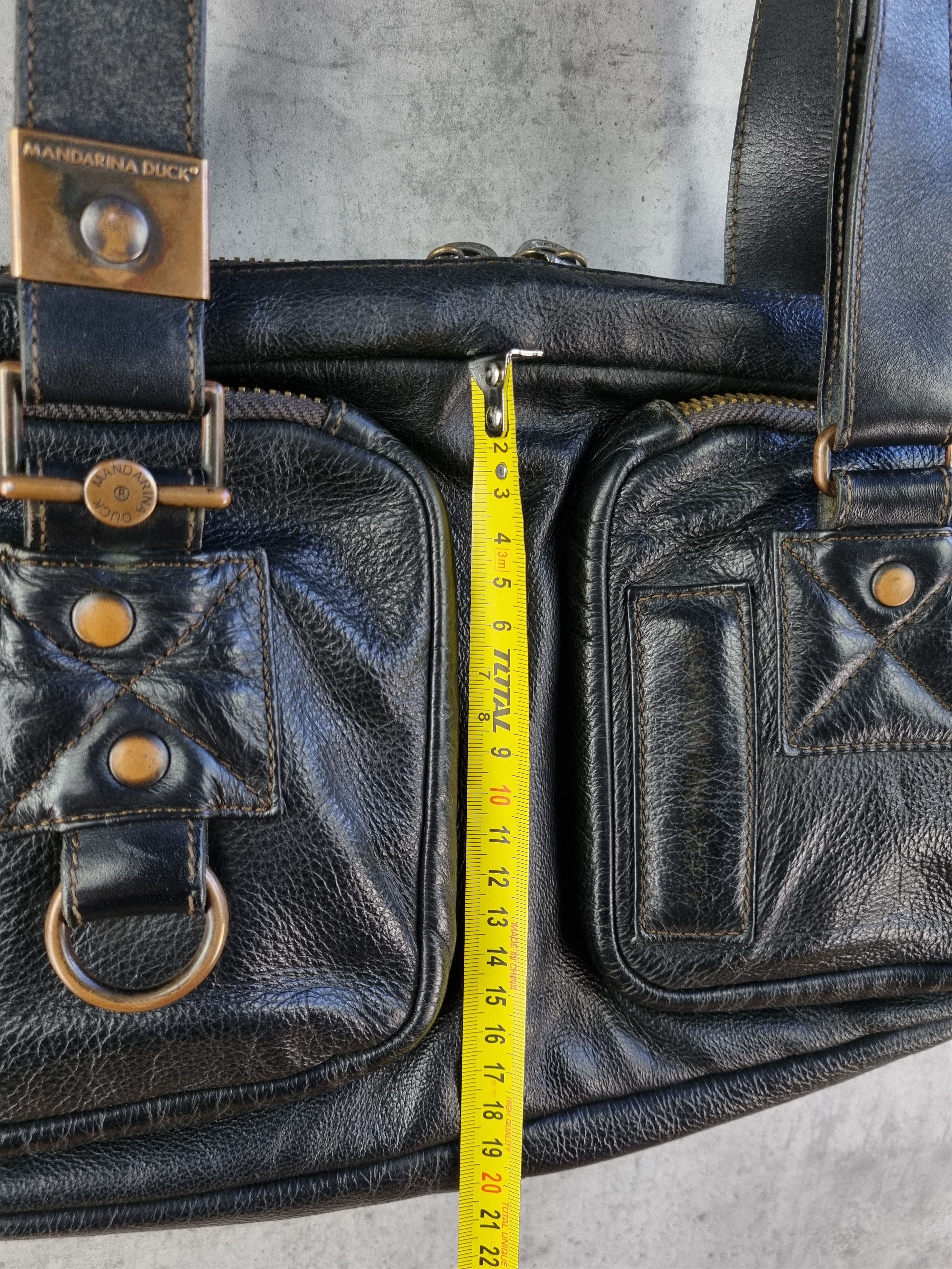 Genuine Leather × Mandarina Duck Rare Mandarina Duck Leather Bag Size ONE SIZE - 3 Thumbnail