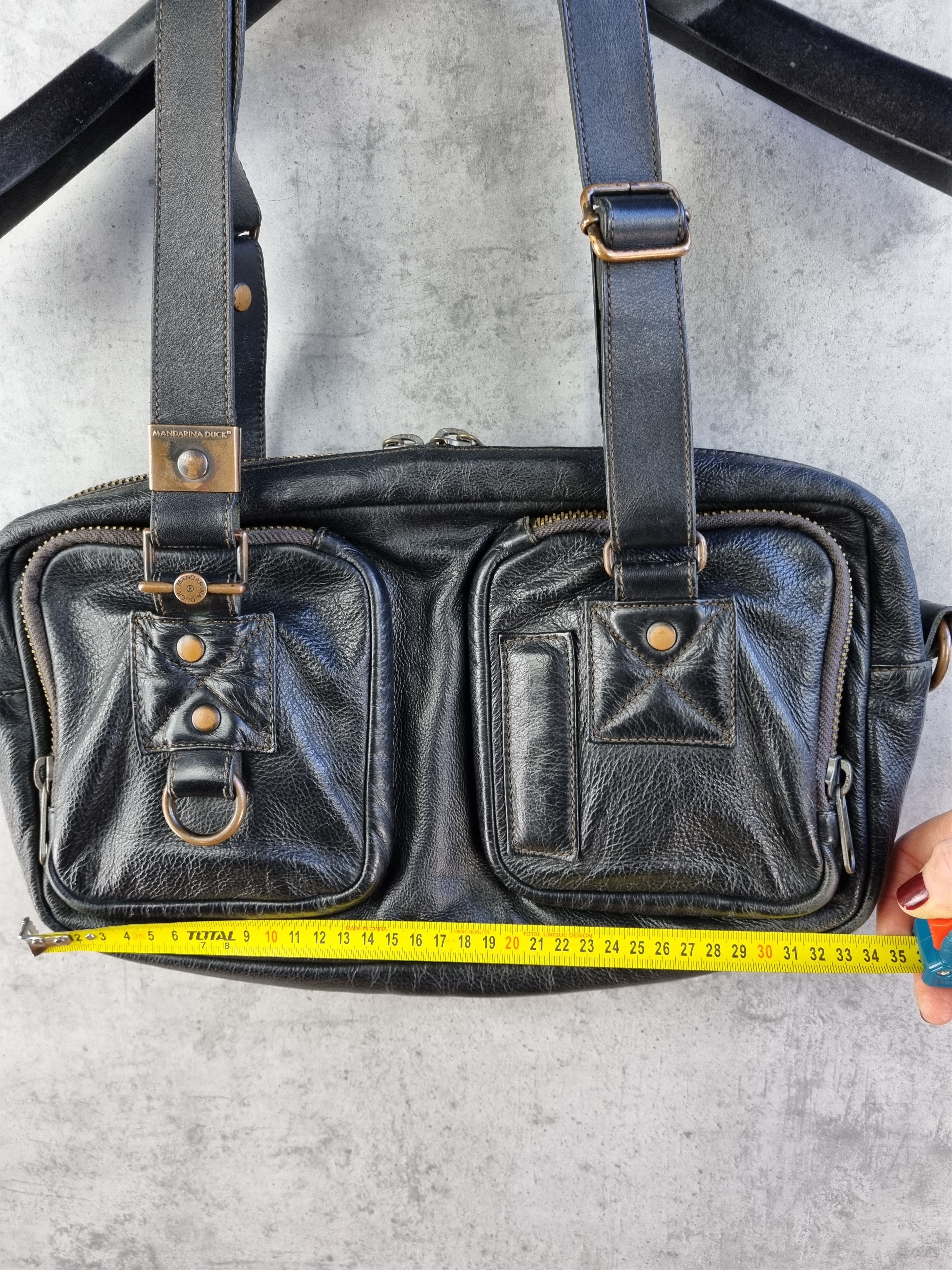 Genuine Leather × Mandarina Duck Rare Mandarina Duck Leather Bag Size ONE SIZE - 4 Thumbnail