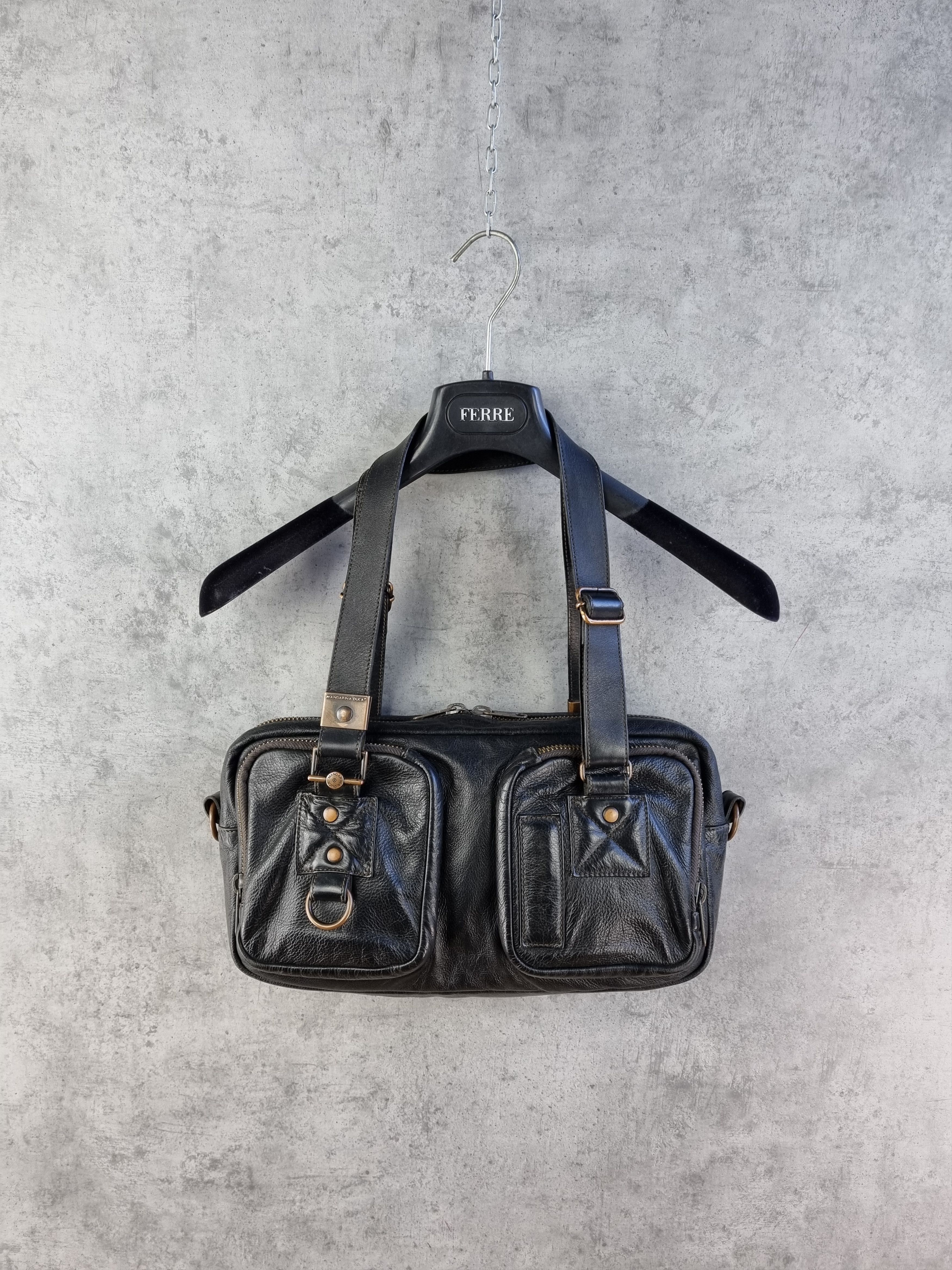 Genuine Leather × Mandarina Duck Rare Mandarina Duck Leather Bag Size ONE SIZE - 17 Thumbnail