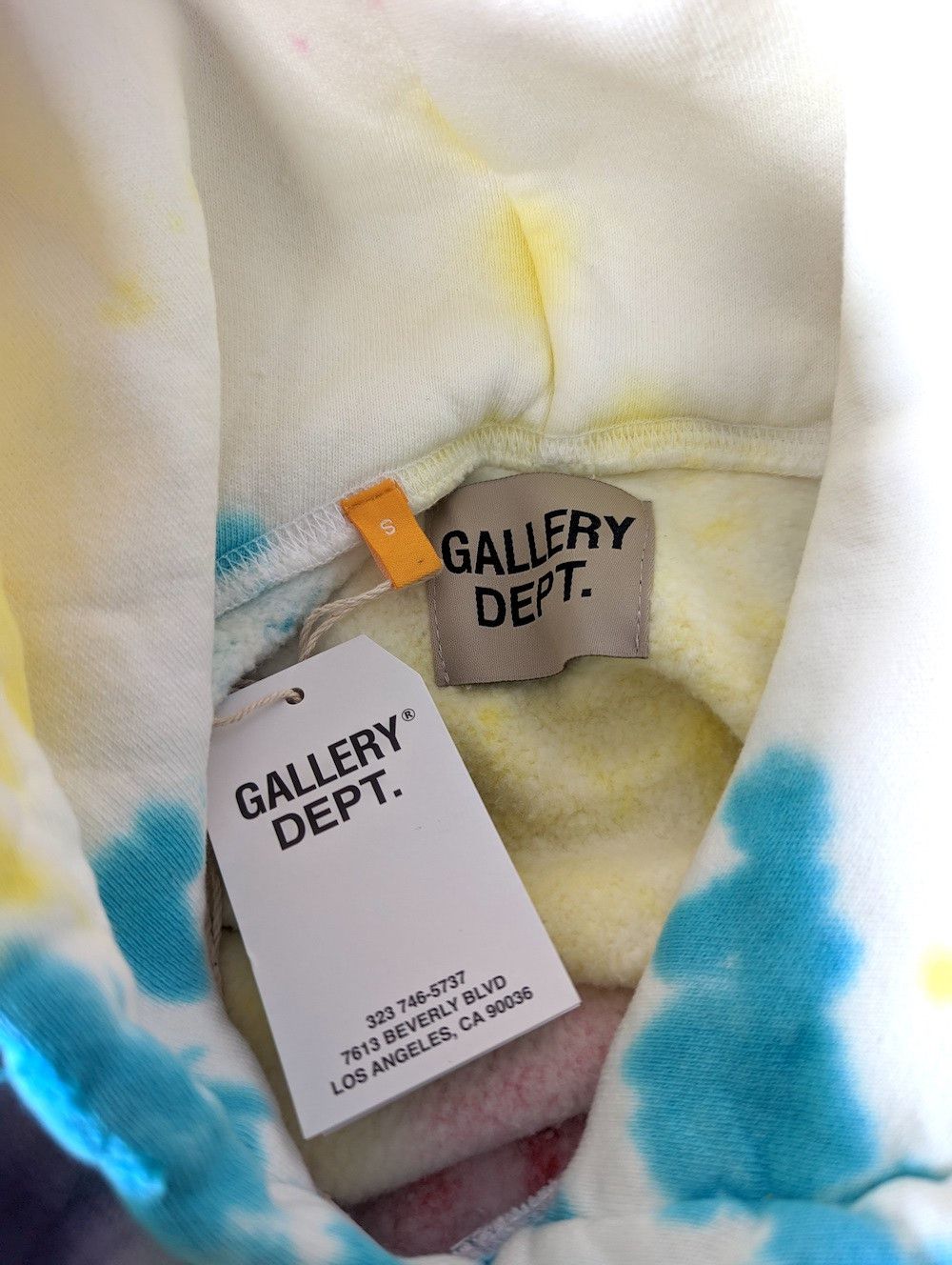 Gallery Dept. *NEW* TIE DYE DISTRESSED PEACE HOODIE S Size US S / EU 44-46 / 1 - 8 Thumbnail