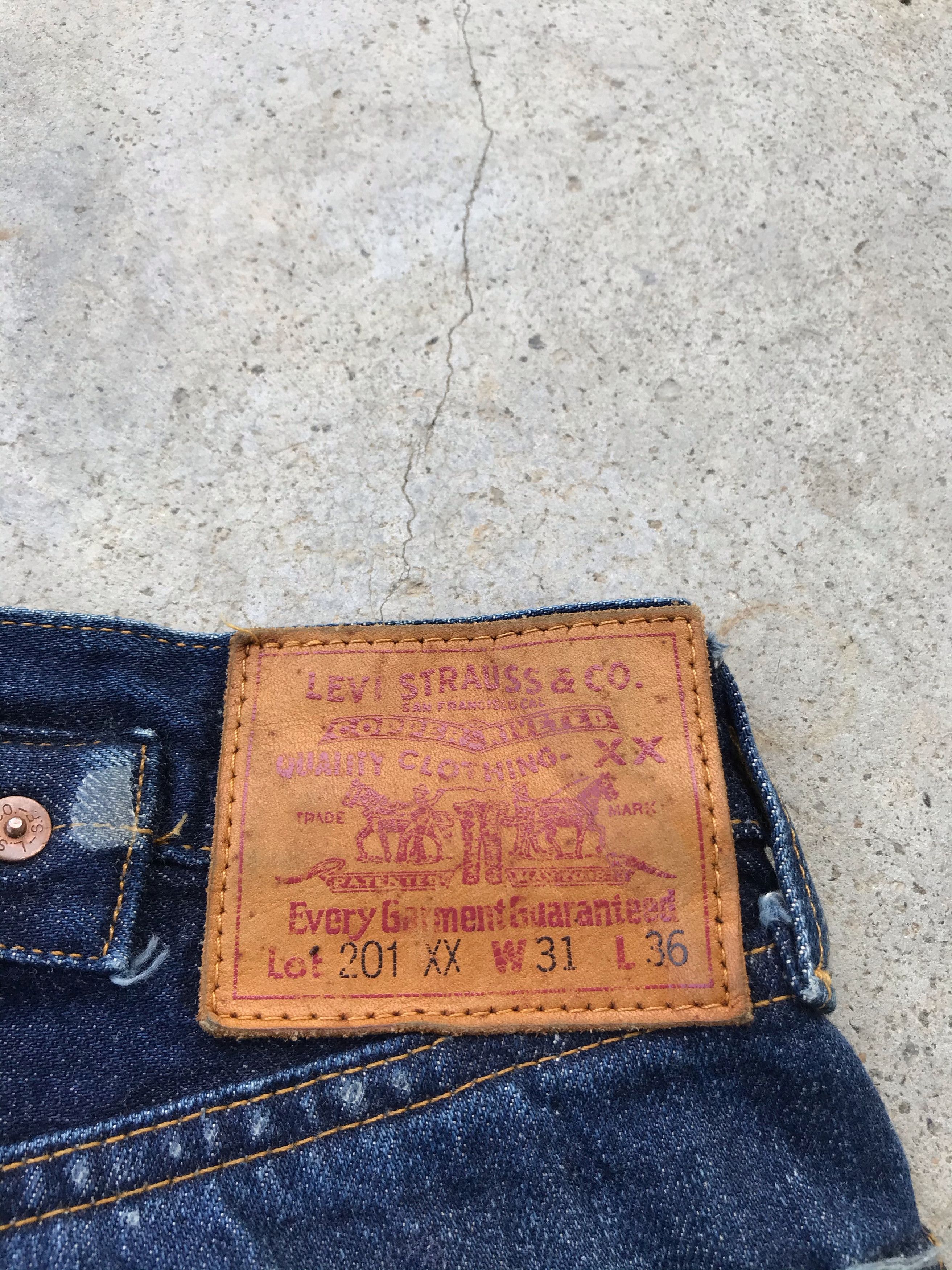Levi's Vintage 80s Levi's 201xx buckle back dark blue denim jeans Size US 28 / EU 44 - 5 Thumbnail