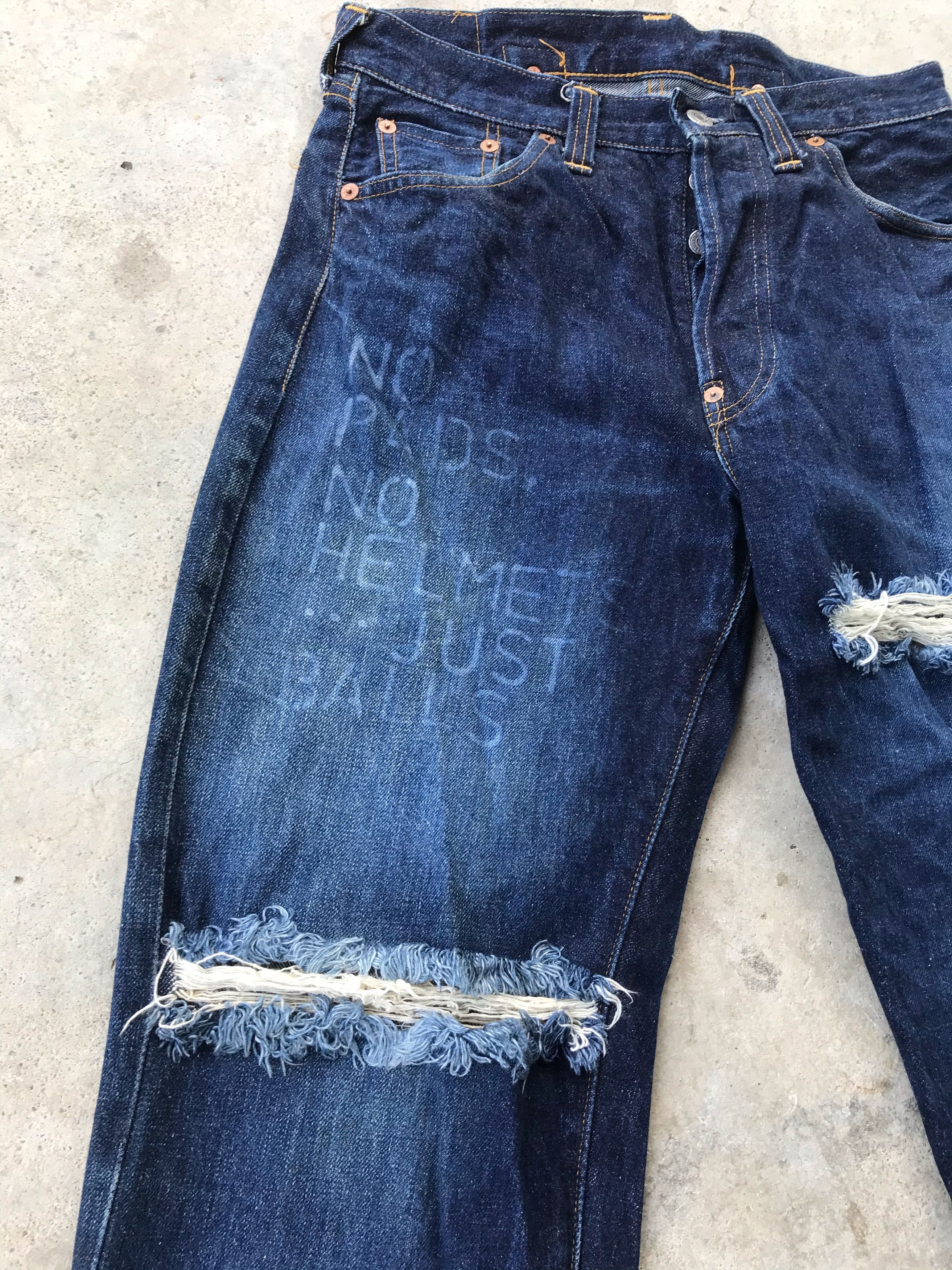 Levi's Vintage 80s Levi's 201xx buckle back dark blue denim jeans Size US 28 / EU 44 - 7 Thumbnail