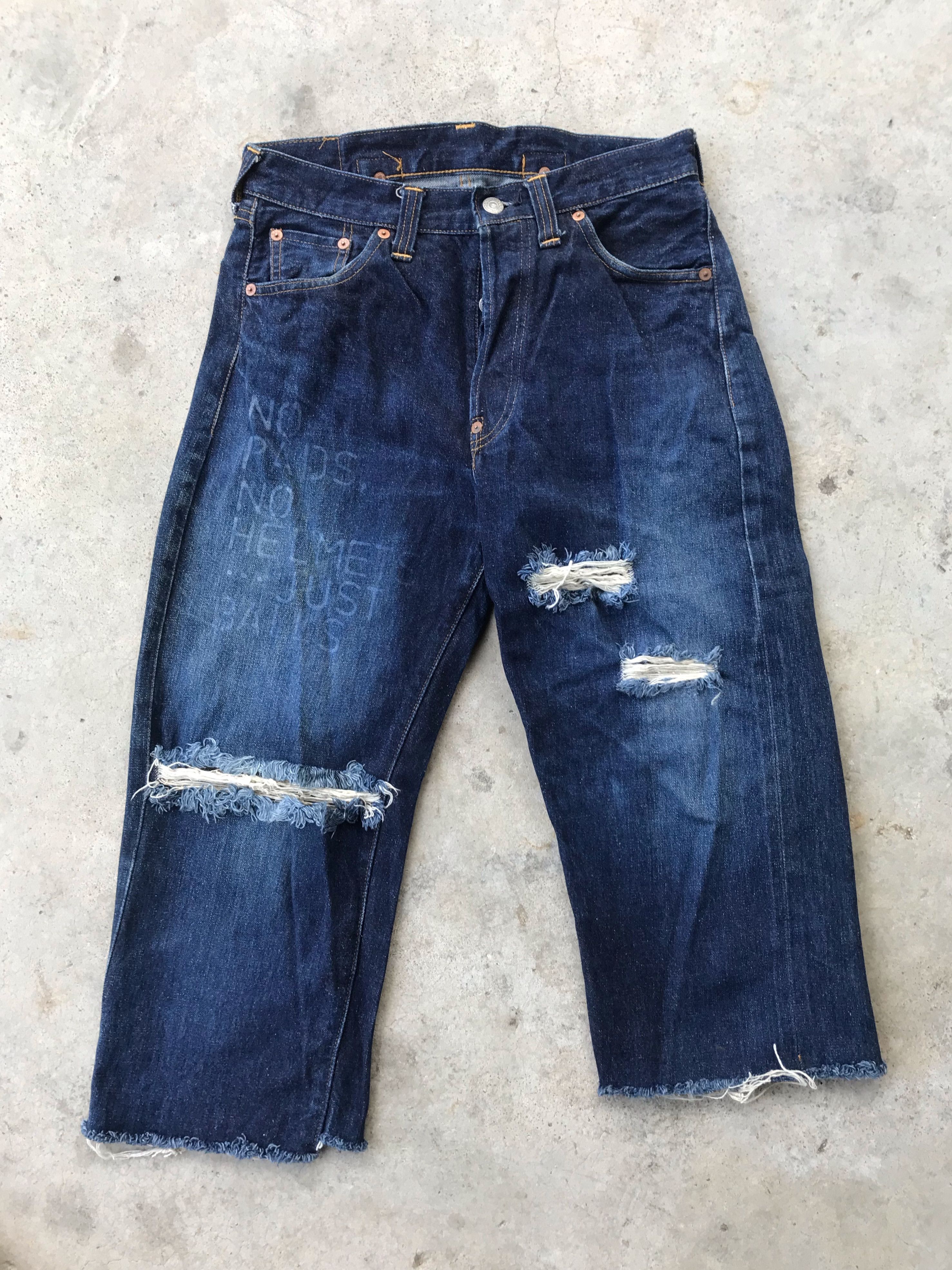 Levi's Vintage 80s Levi's 201xx buckle back dark blue denim jeans Size US 28 / EU 44 - 6 Thumbnail