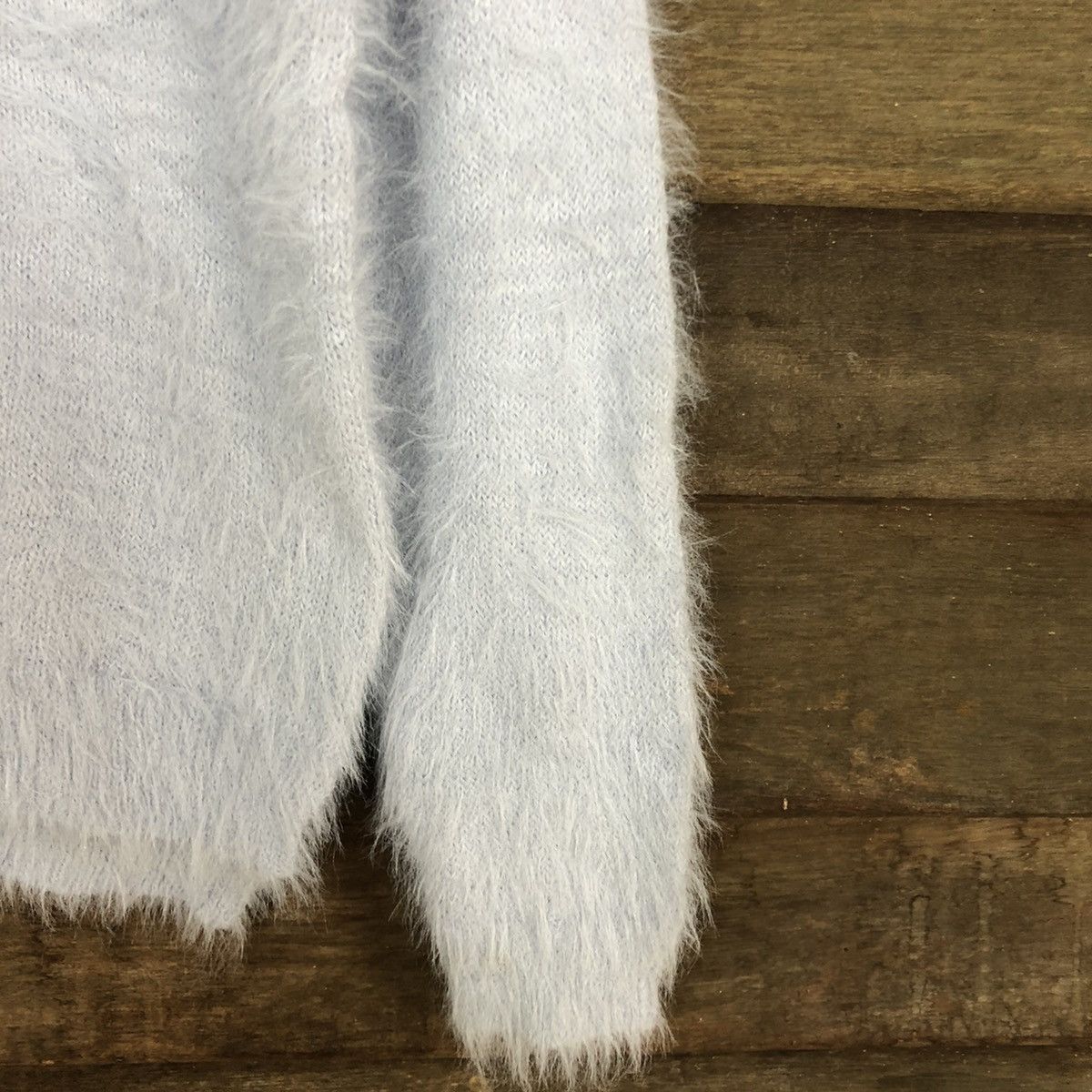 Homespun Knitwear DLL Khalita Soft Blue fur Shag Shaggy Knitwear #c1077 Size L / US 10 / IT 46 - 4 Thumbnail