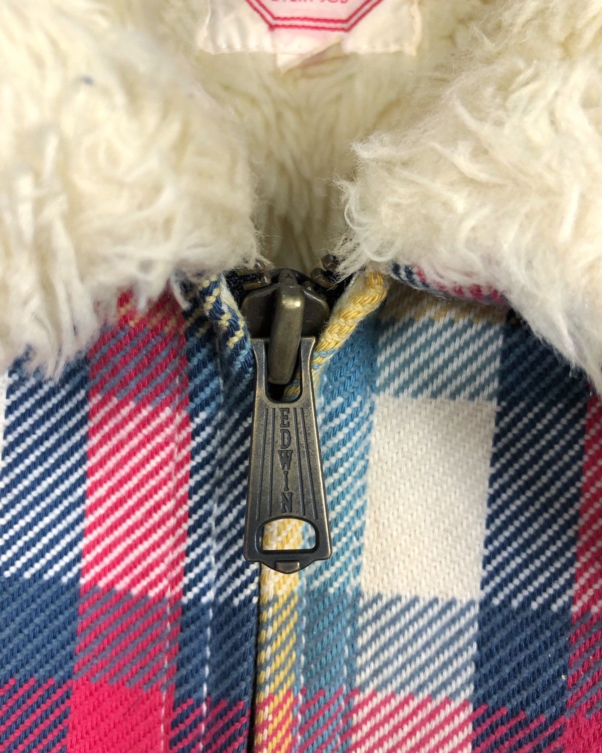 Edwin Vintage Edwin Over Works Factory Faux Fur Shearling Jacket Size US M / EU 48-50 / 2 - 5 Thumbnail
