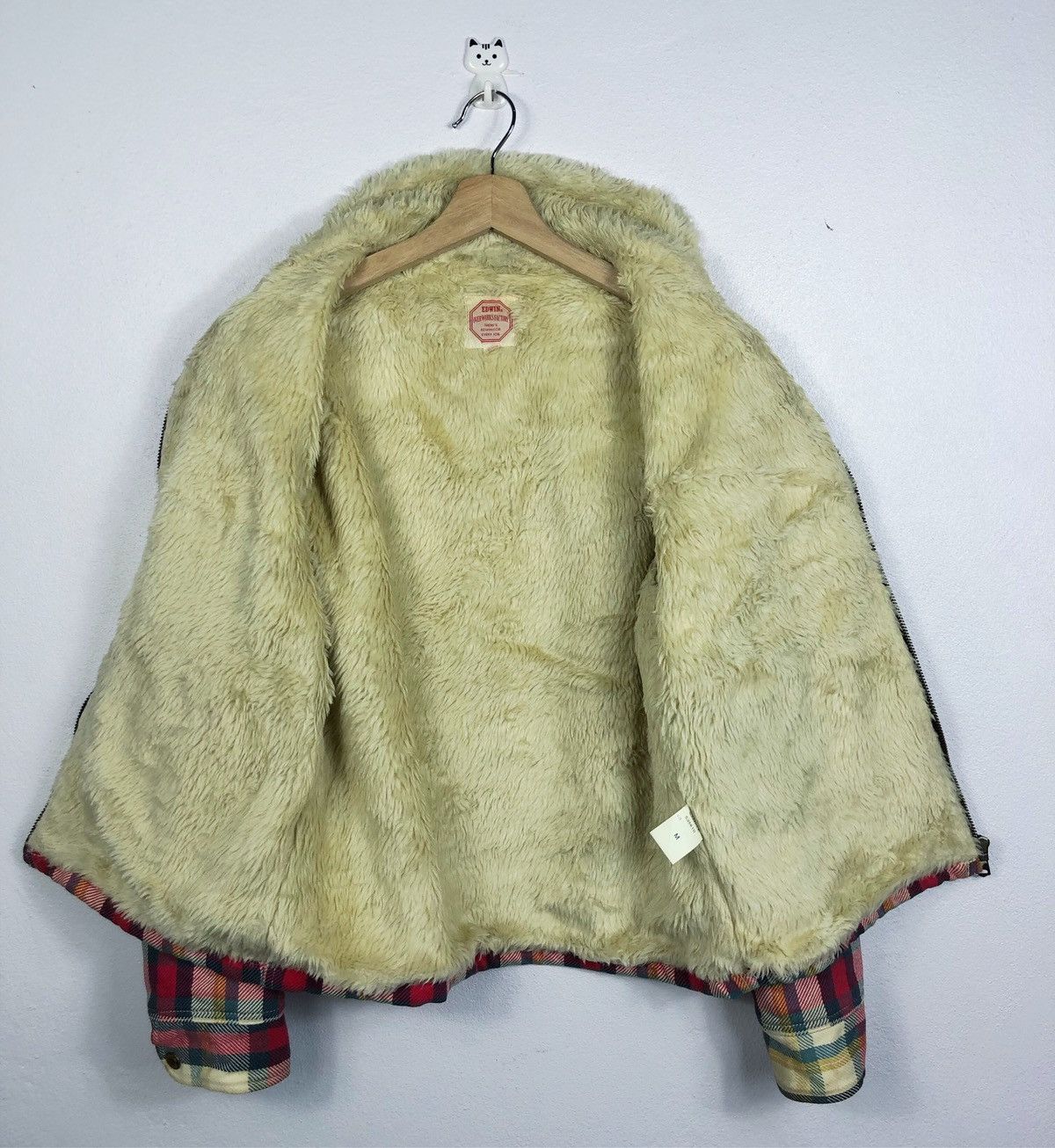 Edwin Vintage Edwin Over Works Factory Faux Fur Shearling Jacket Size US M / EU 48-50 / 2 - 10 Thumbnail