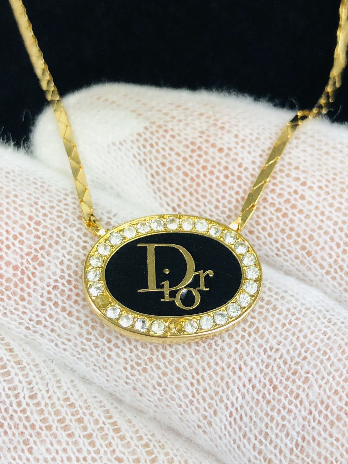 Dior Dior encrusted logo necklace Size ONE SIZE - 2 Thumbnail