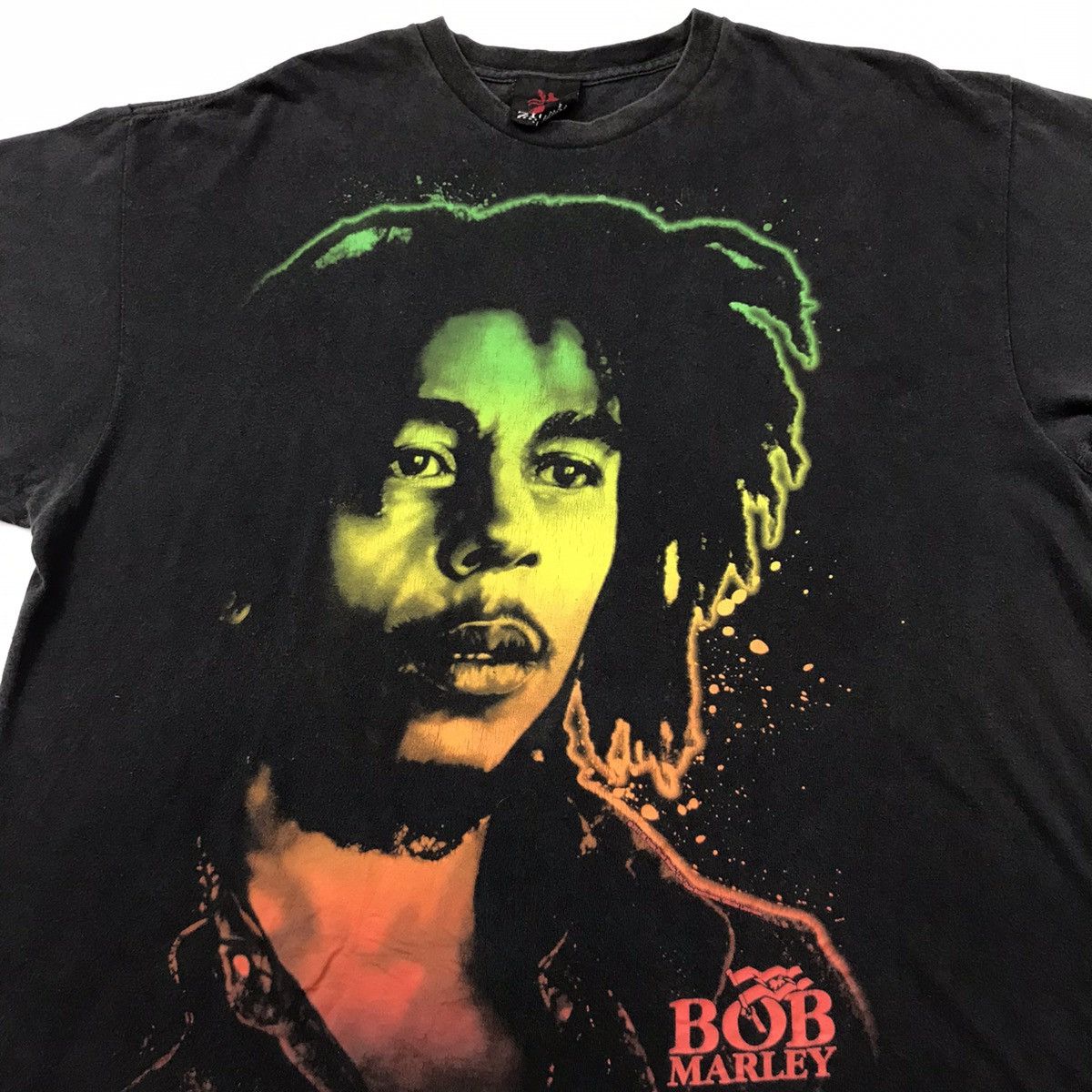 Band Tees × Bob Marley × Vintage Vintage BOB MARLEY rasta overprinted t-shirt Size US XXL / EU 58 / 5 - 3 Thumbnail