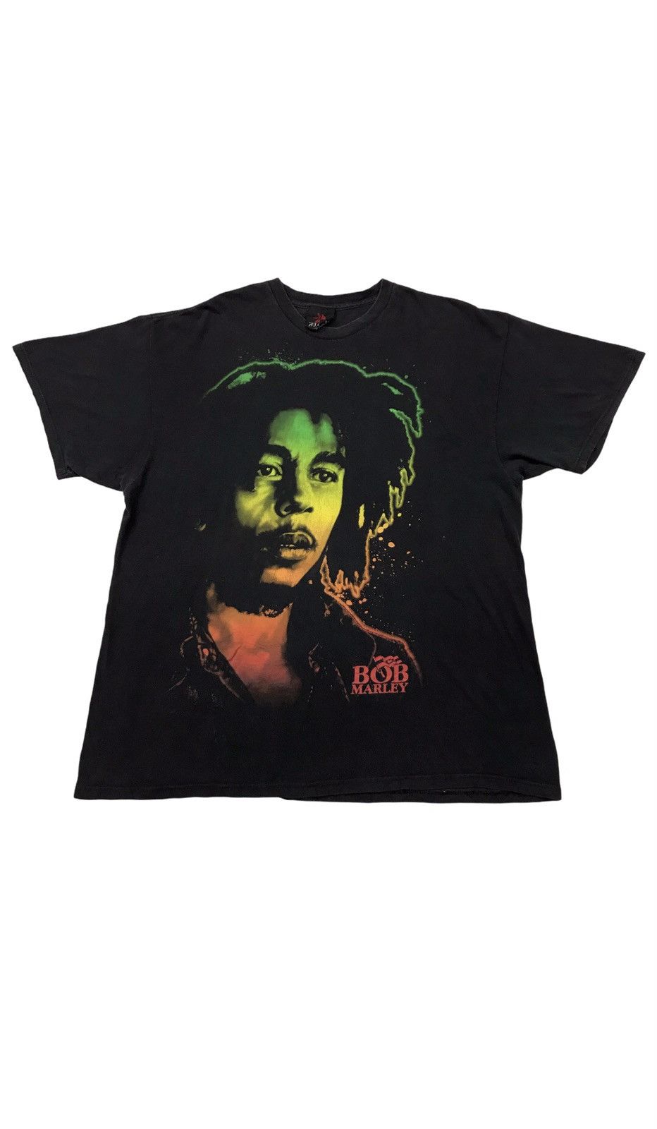 Vintage BOB MARLEY rasta overprinted t-shirt