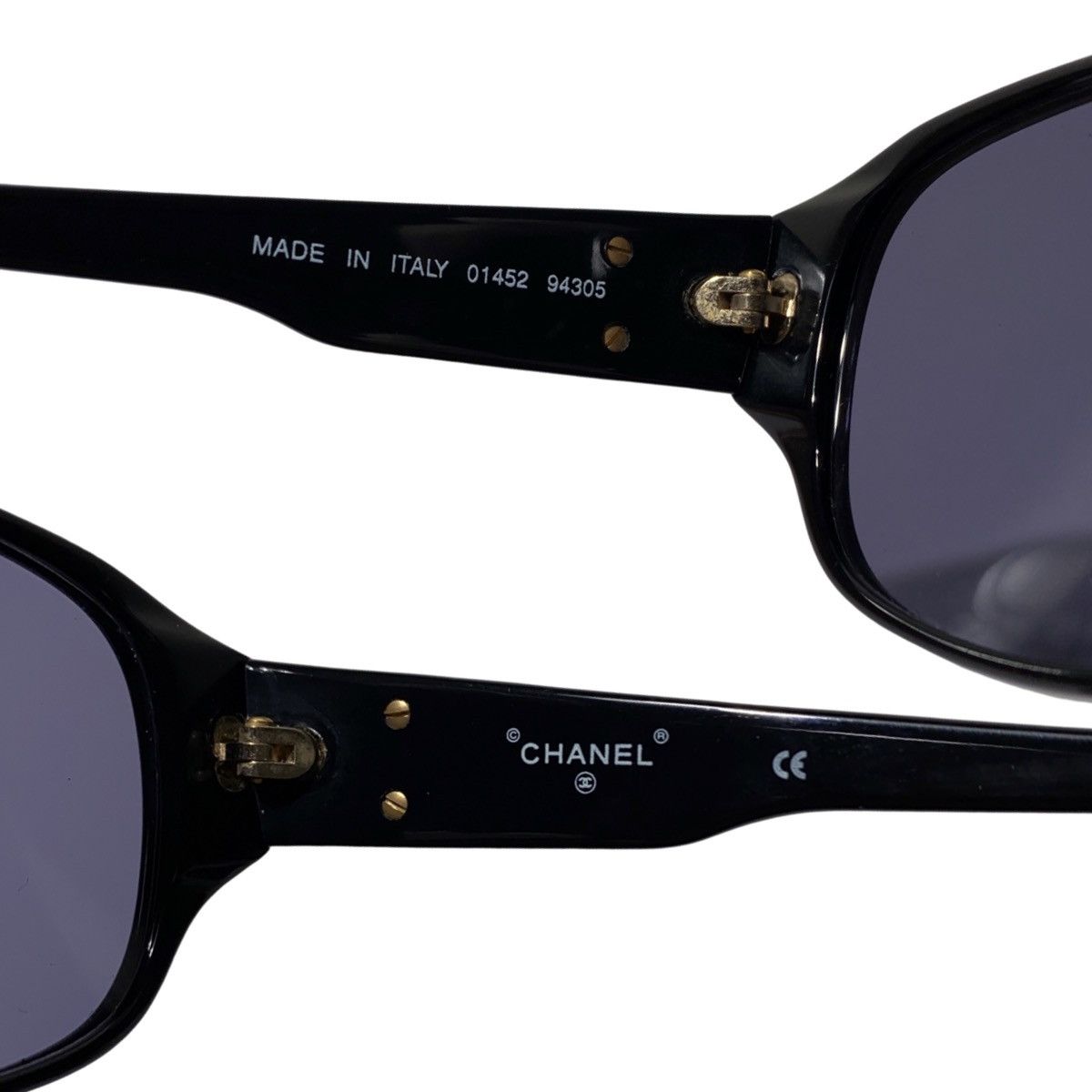 Chanel × Vintage Chanel CC Mark Black Sunglasses Size ONE SIZE - 7 Thumbnail