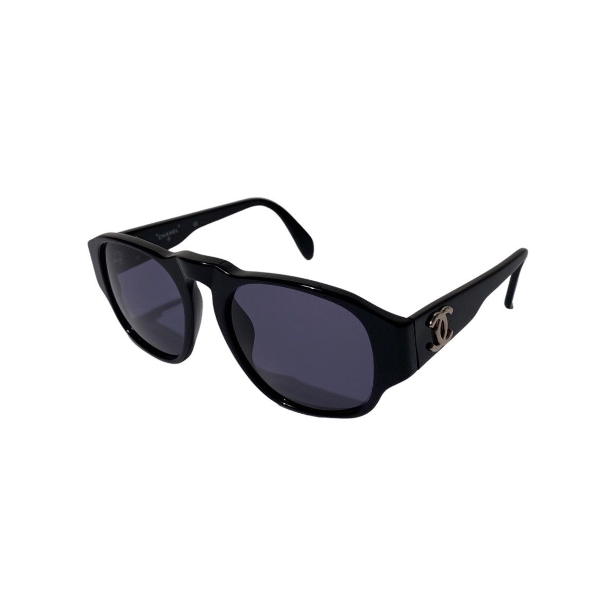 Chanel × Vintage Chanel CC Mark Black Sunglasses Size ONE SIZE - 1 Thumbnail