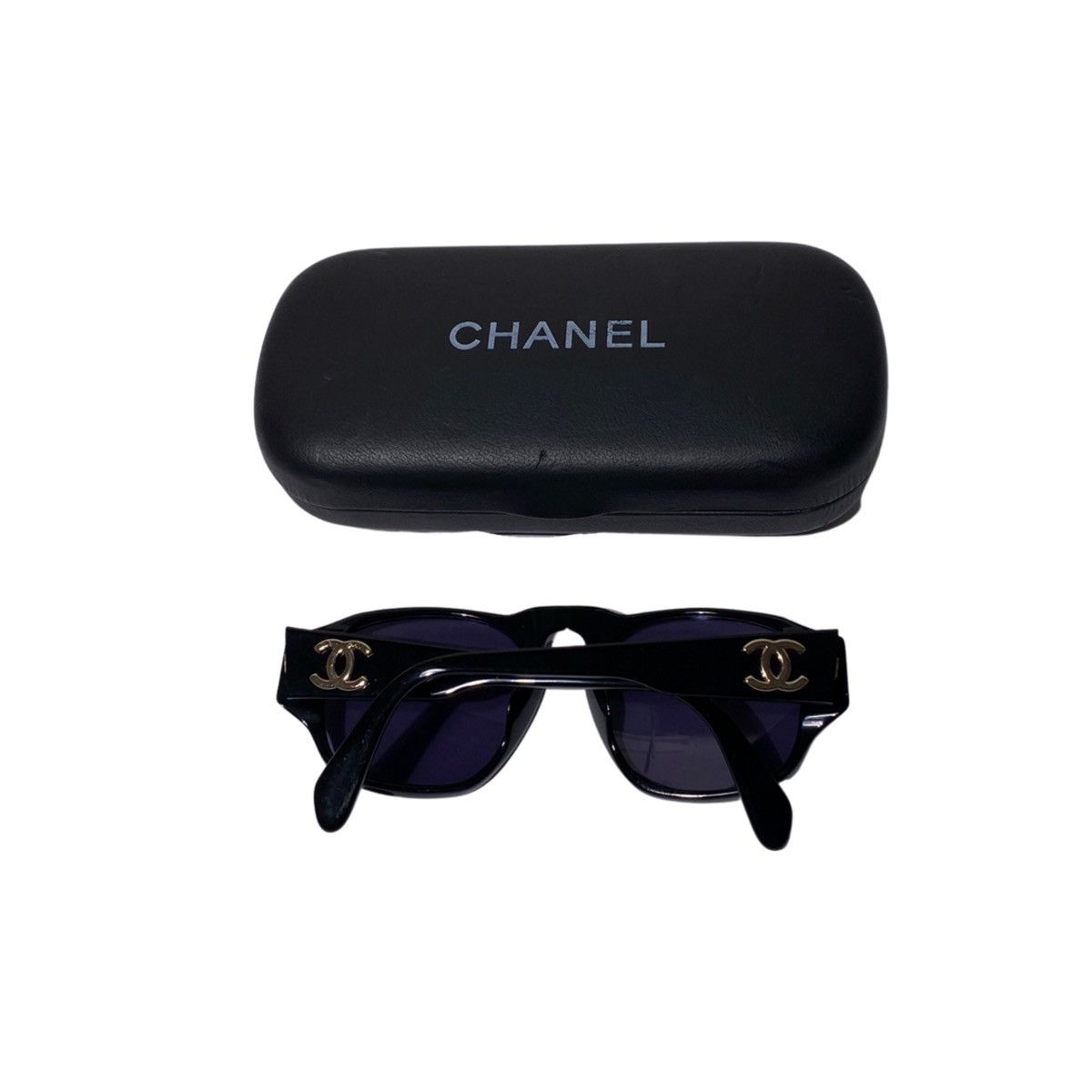 Chanel × Vintage Chanel CC Mark Black Sunglasses Size ONE SIZE - 3 Thumbnail
