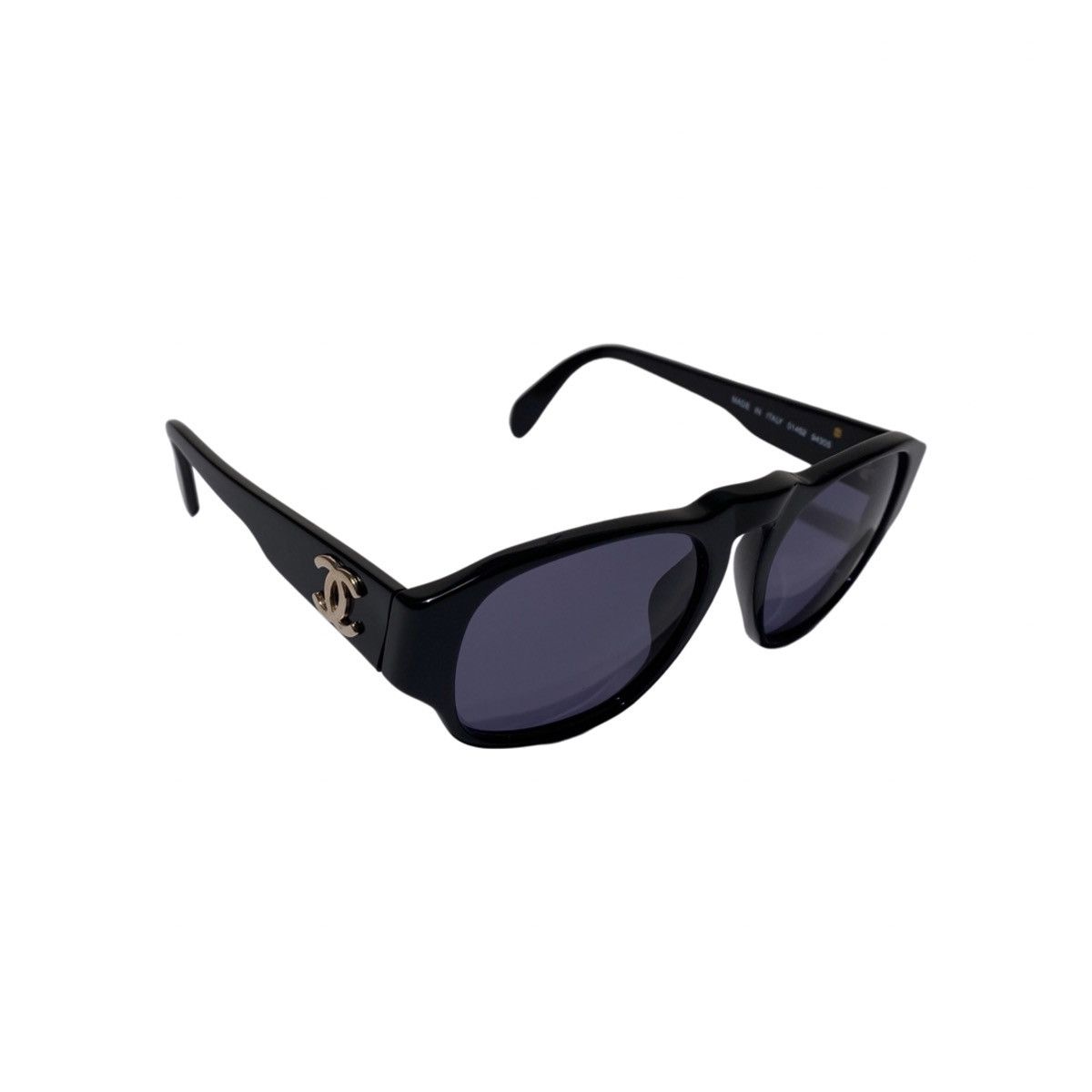 Chanel × Vintage Chanel CC Mark Black Sunglasses Size ONE SIZE - 4 Thumbnail