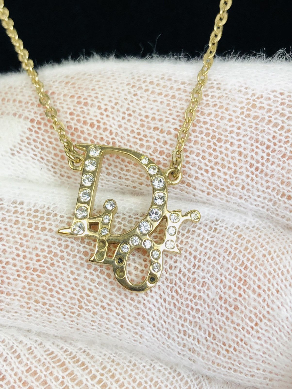 Dior Dior encrusted logo necklace Size ONE SIZE - 2 Thumbnail