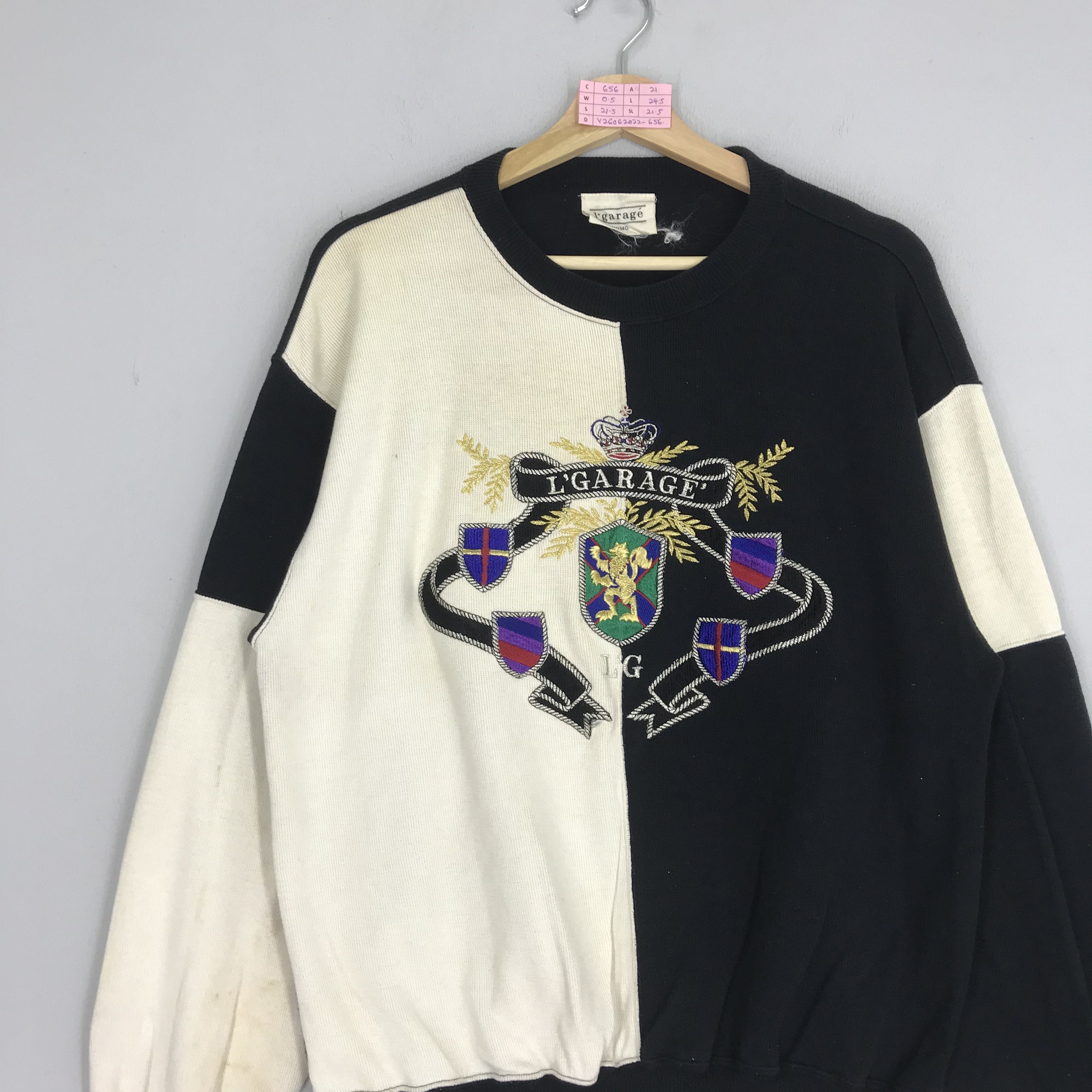 Japanese Brand Vintage L'garage Embroidey Pattern Streetwear Sweater Size US M / EU 48-50 / 2 - 3 Thumbnail
