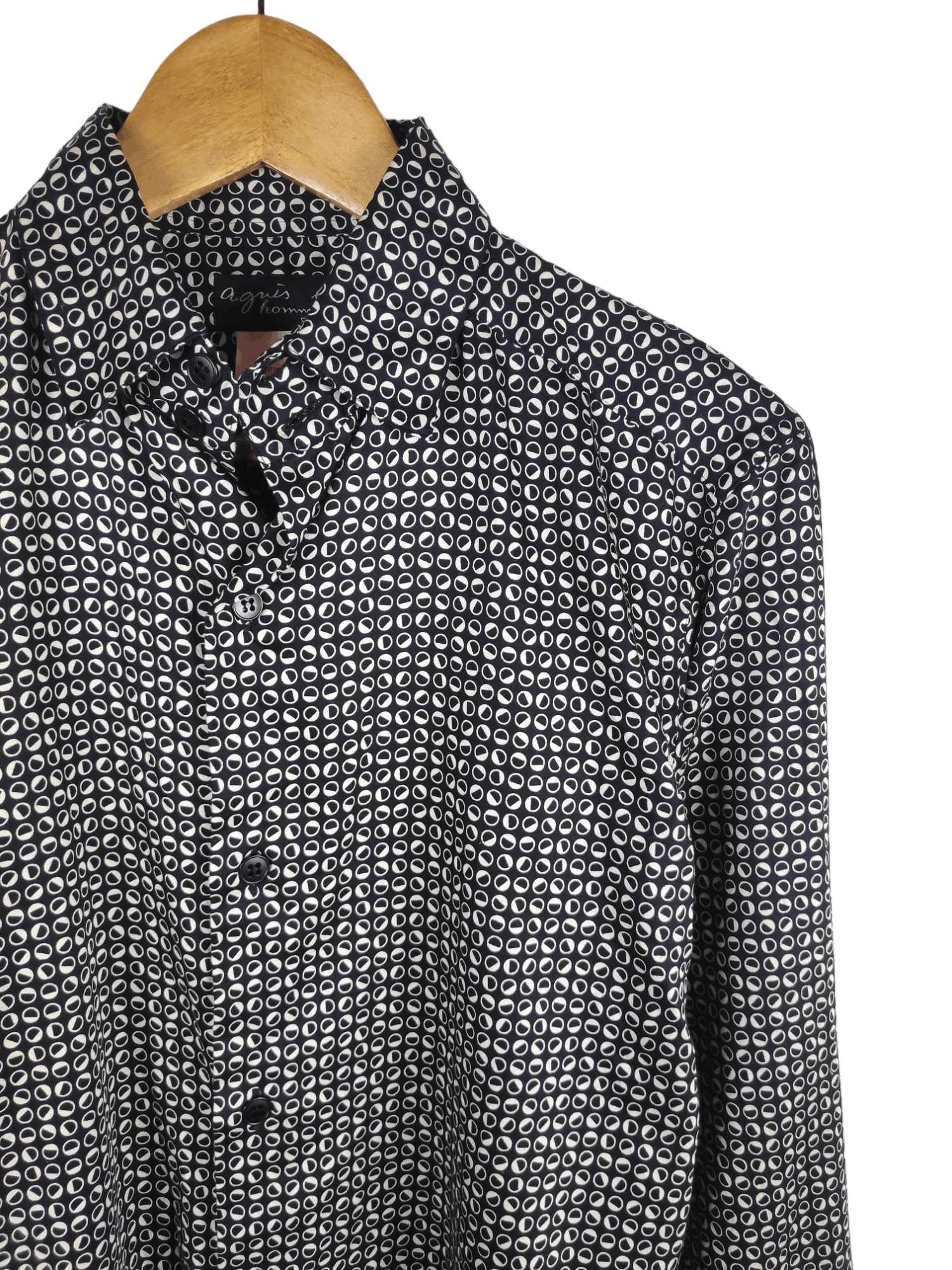 agnes b. 🔥Best Offer🔥 Vintage Agnes B Homme Paris Printed Shirt Size US S / EU 44-46 / 1 - 2 Thumbnail