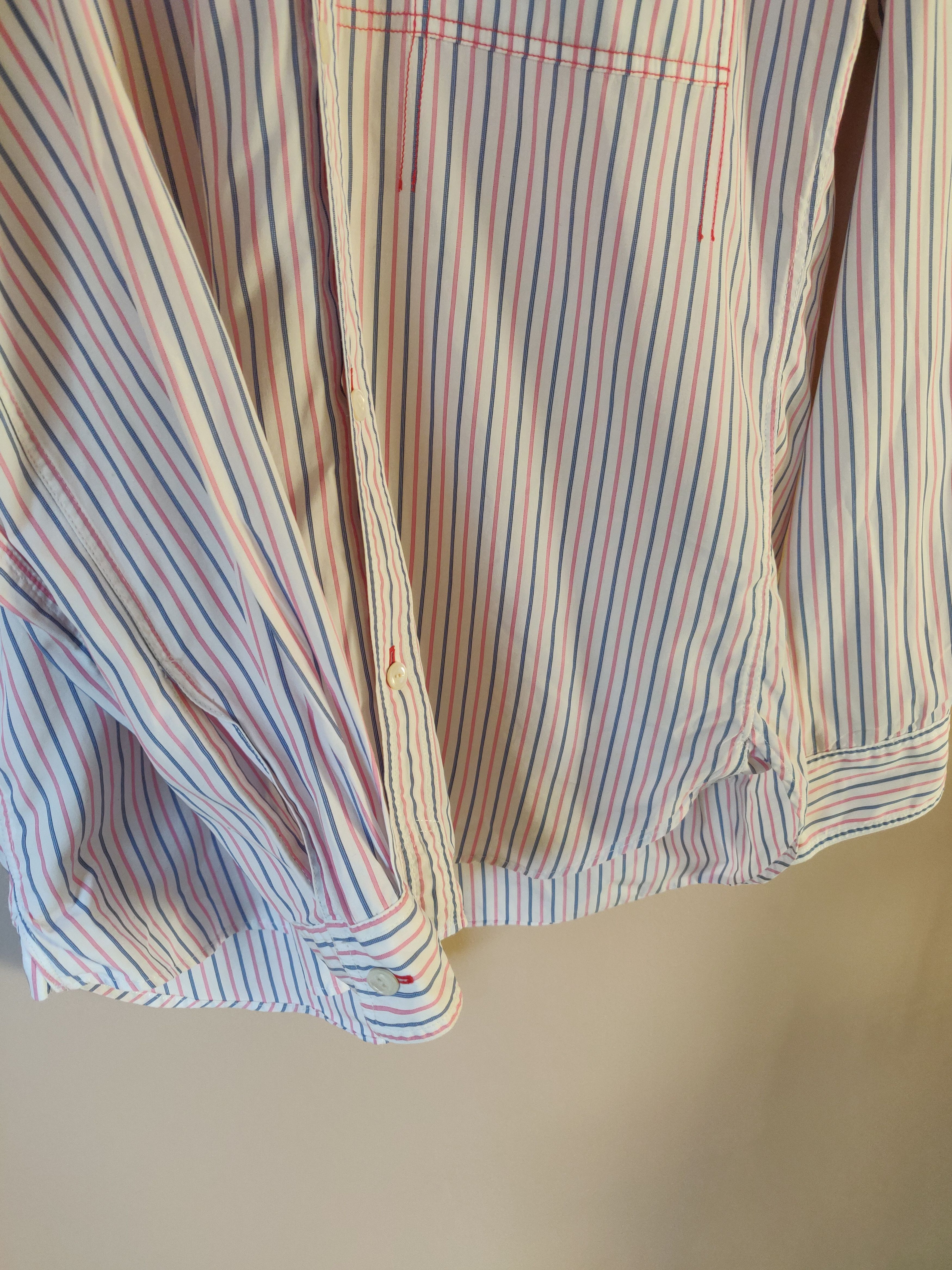 Comme des Garcons Upside Down Pocket Striped Button Up Size US M / EU 48-50 / 2 - 5 Thumbnail