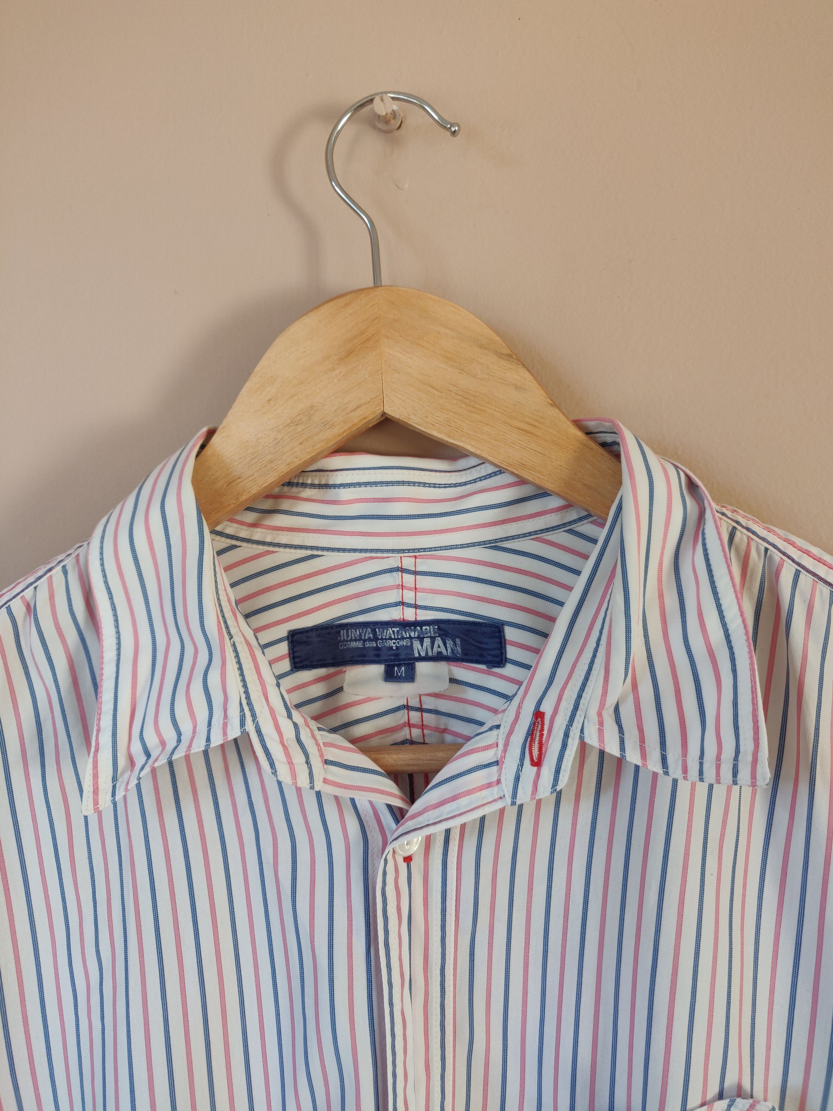 Comme des Garcons Upside Down Pocket Striped Button Up Size US M / EU 48-50 / 2 - 3 Thumbnail