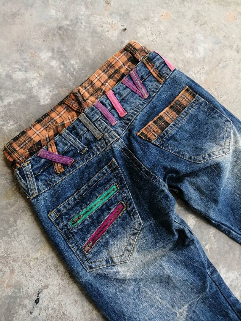 If Six Was Nine RARE🔥COLZA Japanese double waist Jeans Whiskers Denim Size US 30 / EU 46 - 8 Thumbnail