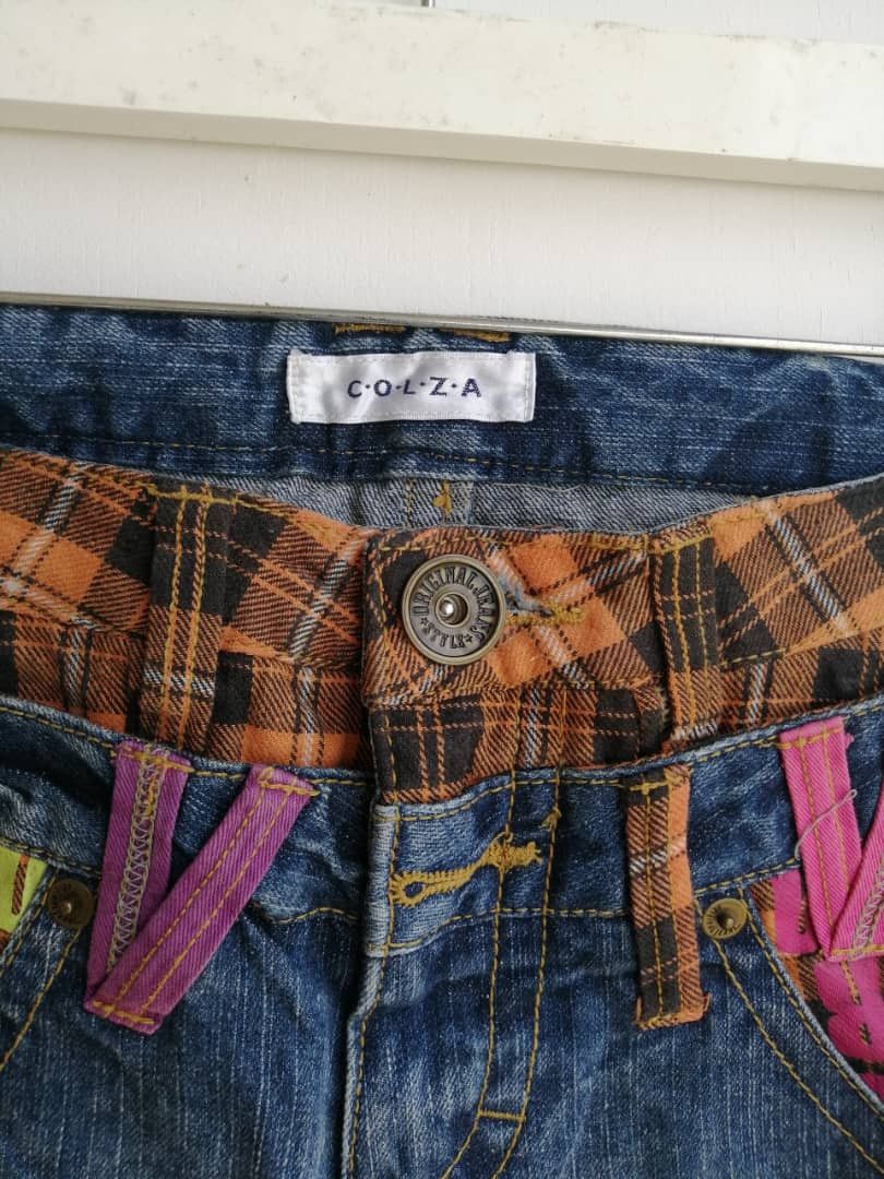 If Six Was Nine RARE🔥COLZA Japanese double waist Jeans Whiskers Denim Size US 30 / EU 46 - 4 Thumbnail