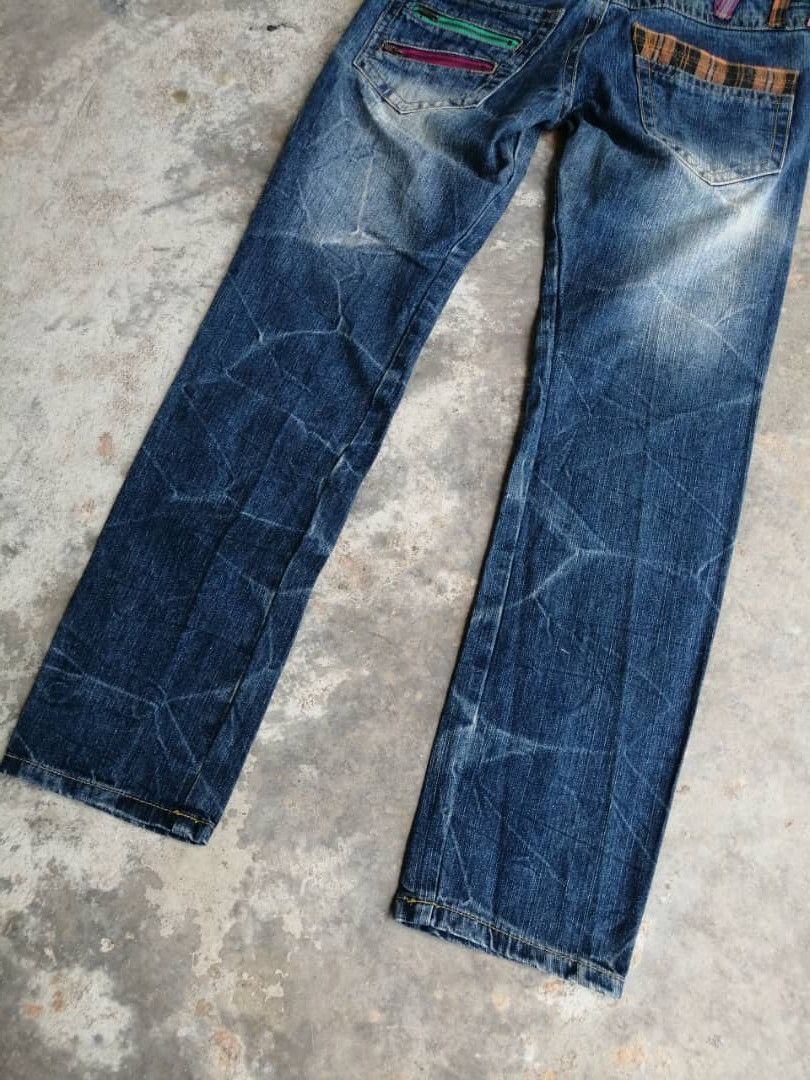 If Six Was Nine RARE🔥COLZA Japanese double waist Jeans Whiskers Denim Size US 30 / EU 46 - 9 Thumbnail