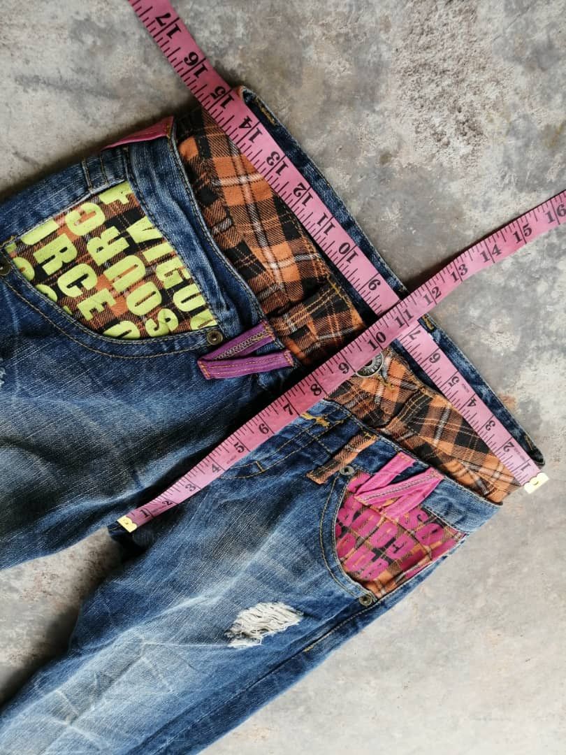 If Six Was Nine RARE🔥COLZA Japanese double waist Jeans Whiskers Denim Size US 30 / EU 46 - 10 Thumbnail