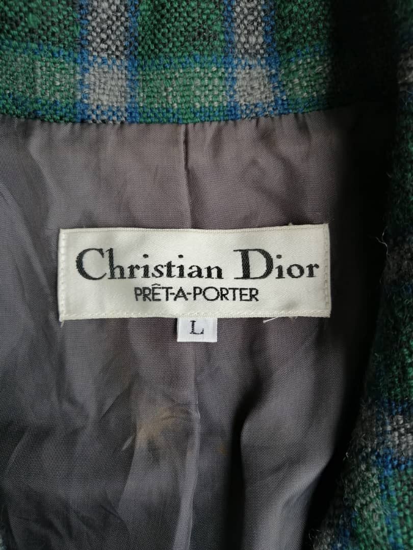 Christian Dior Monsieur Vintage Christian Dior Pret-A-Porter Checker Blazer Size L / US 10 / IT 46 - 4 Thumbnail