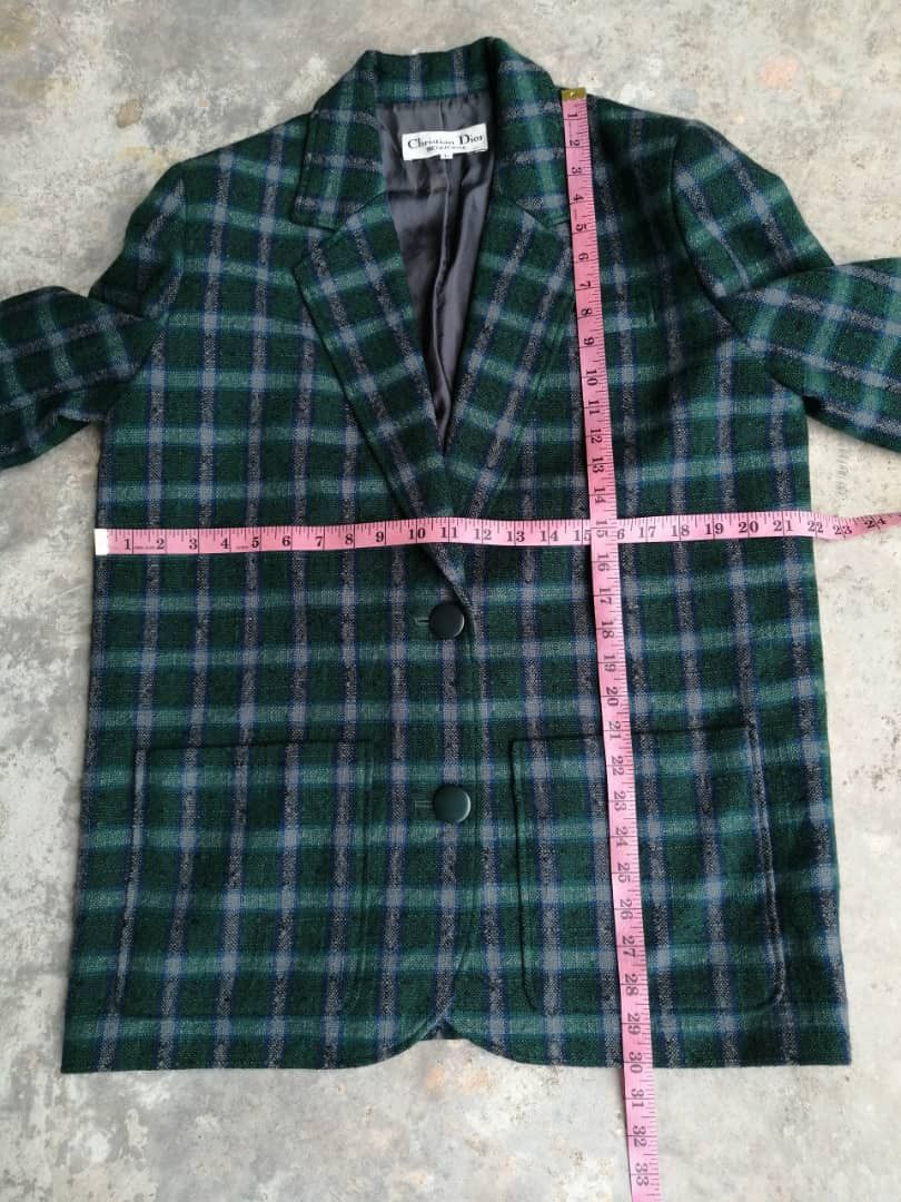 Christian Dior Monsieur Vintage Christian Dior Pret-A-Porter Checker Blazer Size L / US 10 / IT 46 - 11 Thumbnail