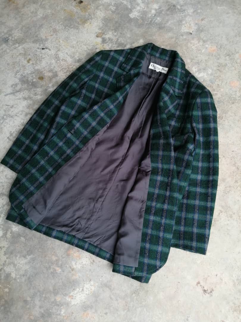 Christian Dior Monsieur Vintage Christian Dior Pret-A-Porter Checker Blazer Size L / US 10 / IT 46 - 3 Thumbnail