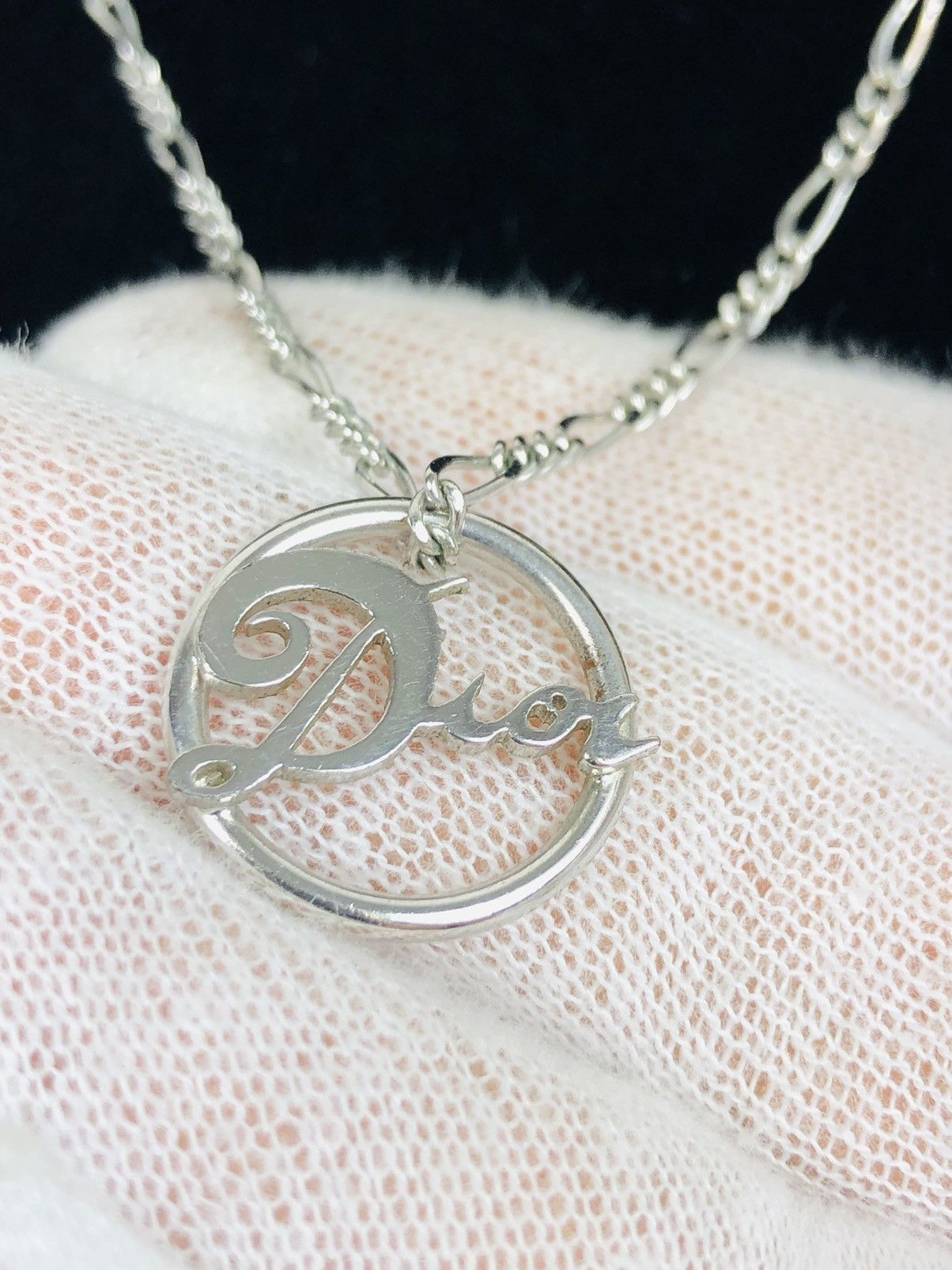 Dior cursive logo necklace