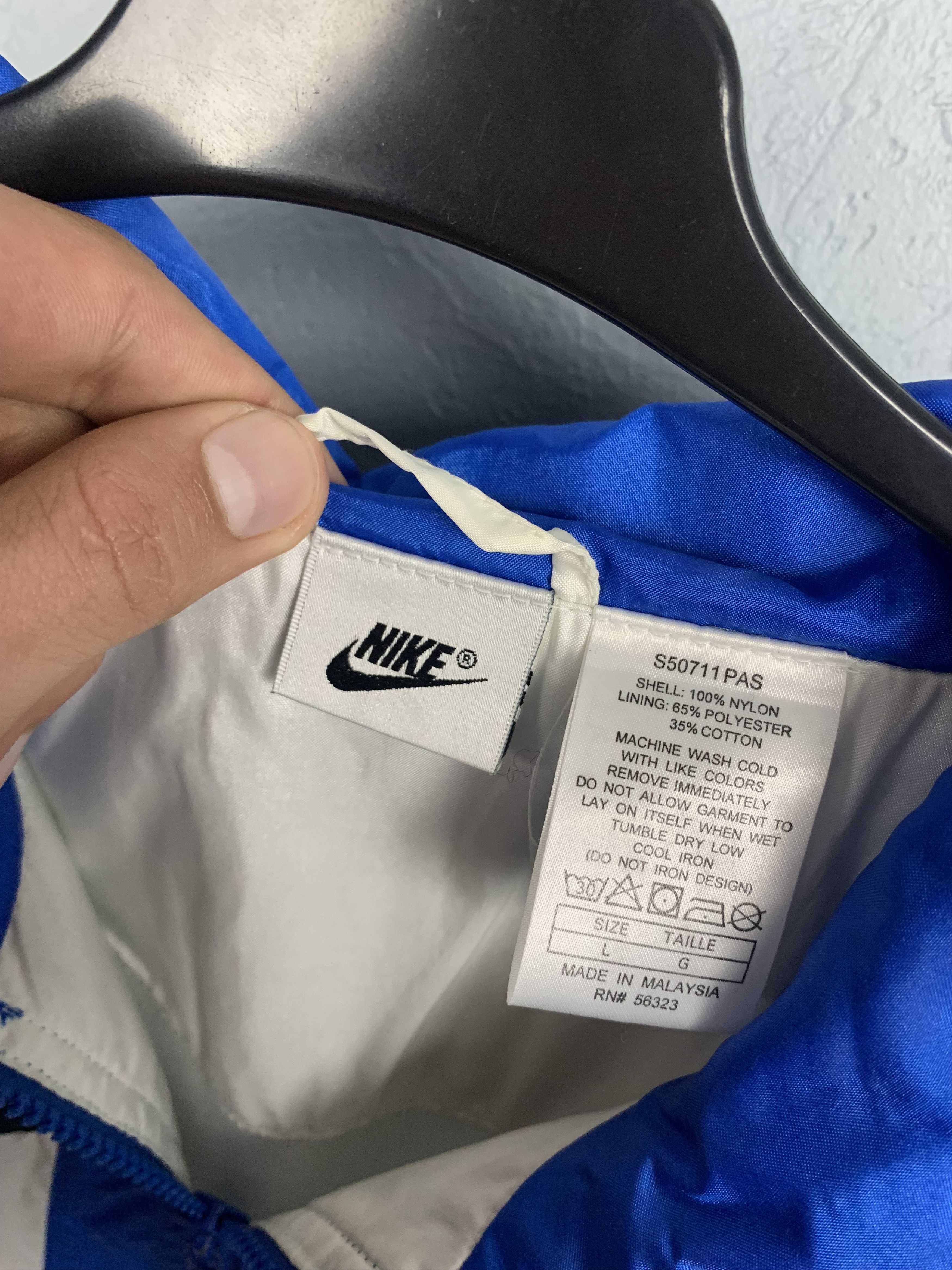 Nike × Vintage NIKE USA 90's Vintage Mens Windbreaker Track Top Jacket Size US L / EU 52-54 / 3 - 4 Thumbnail