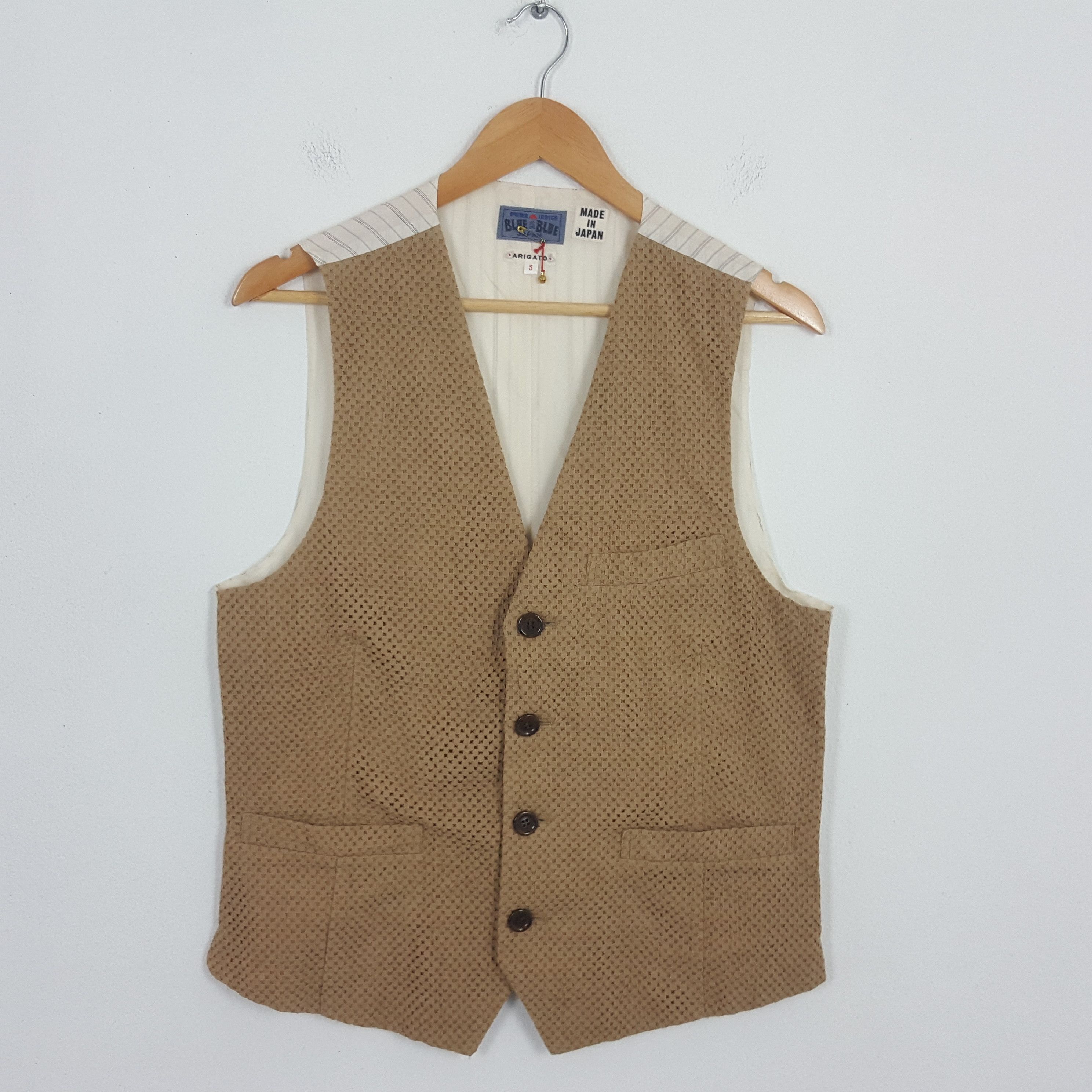 Japanese Brand × Pure Blue Japan × Vintage Vintage PURE BLUE JAPAN Nice Design Vests Size US M / EU 48-50 / 2 - 1 Thumbnail
