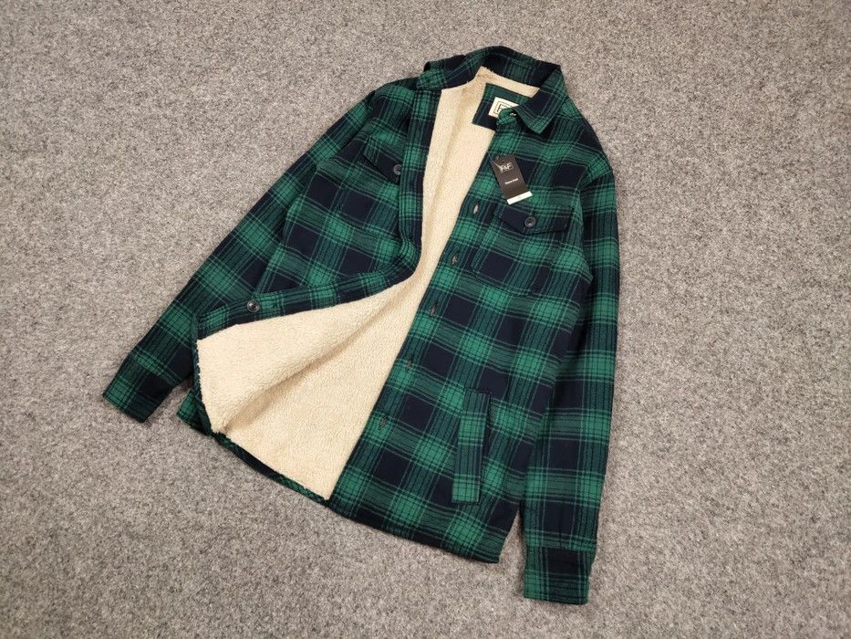 Flannel Vintage NWT Sherpa Lined Check Overshirt Flannel Travis Size US S / EU 44-46 / 1 - 3 Thumbnail