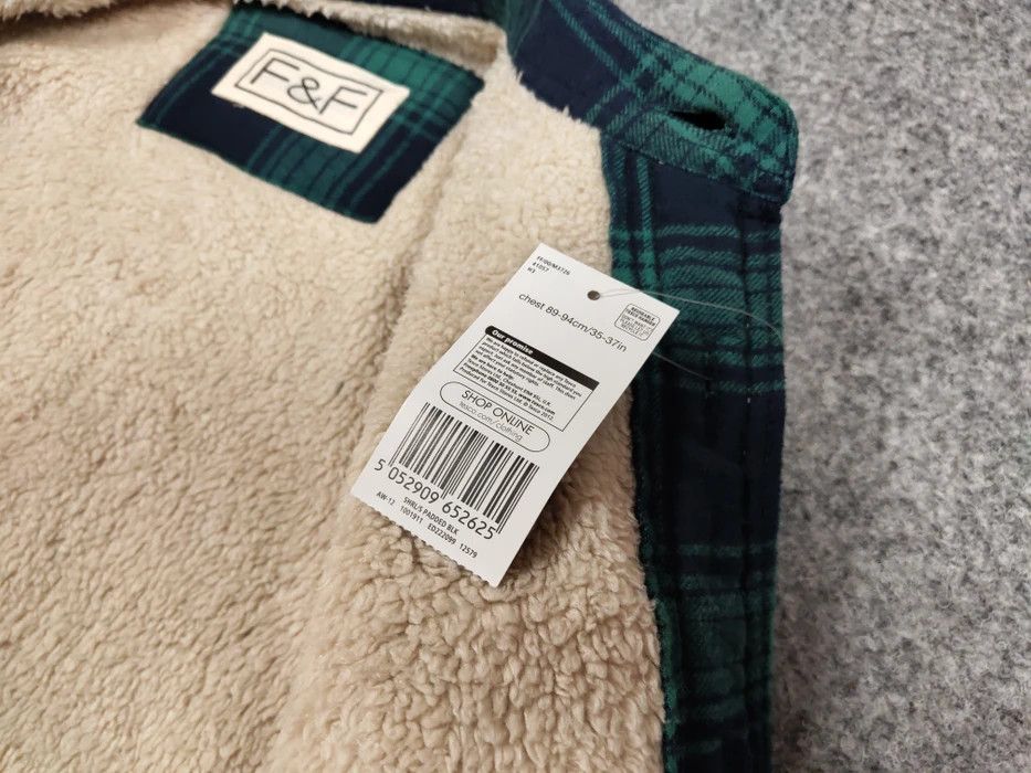 Flannel Vintage NWT Sherpa Lined Check Overshirt Flannel Travis Size US S / EU 44-46 / 1 - 10 Thumbnail