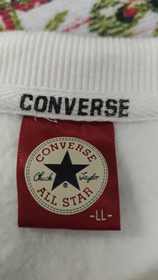 Converse ❎ Converse embroidered Fleece Sweatshirt Size US L / EU 52-54 / 3 - 3 Thumbnail