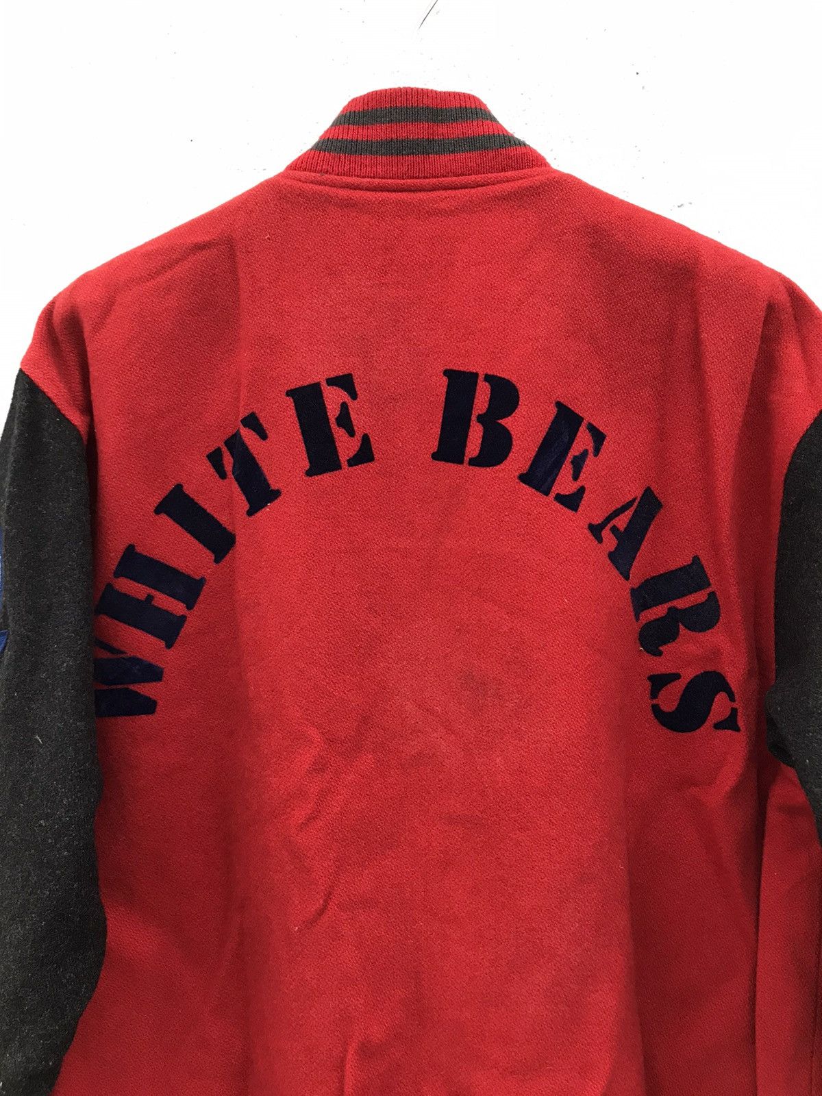 Japanese Brand Crocodile Sports White Bear wool Varsity Jackets Size US L / EU 52-54 / 3 - 2 Thumbnail