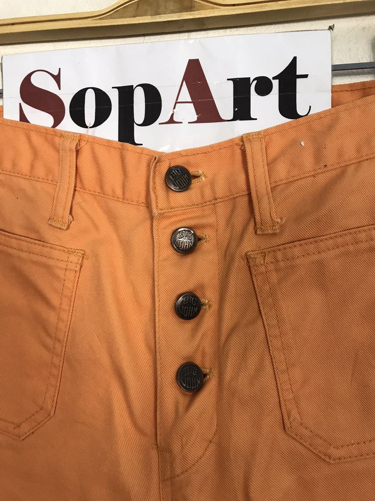 Big John × Vintage Vintage Big-John Jeans Colour Orange Bootcut Design Size US 30 / EU 46 - 5 Thumbnail