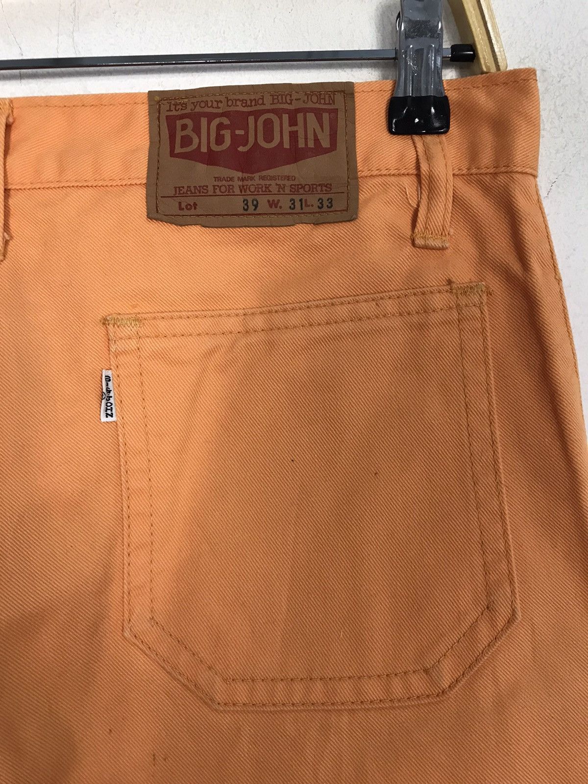 Big John × Vintage Vintage Big-John Jeans Colour Orange Bootcut Design Size US 30 / EU 46 - 12 Thumbnail