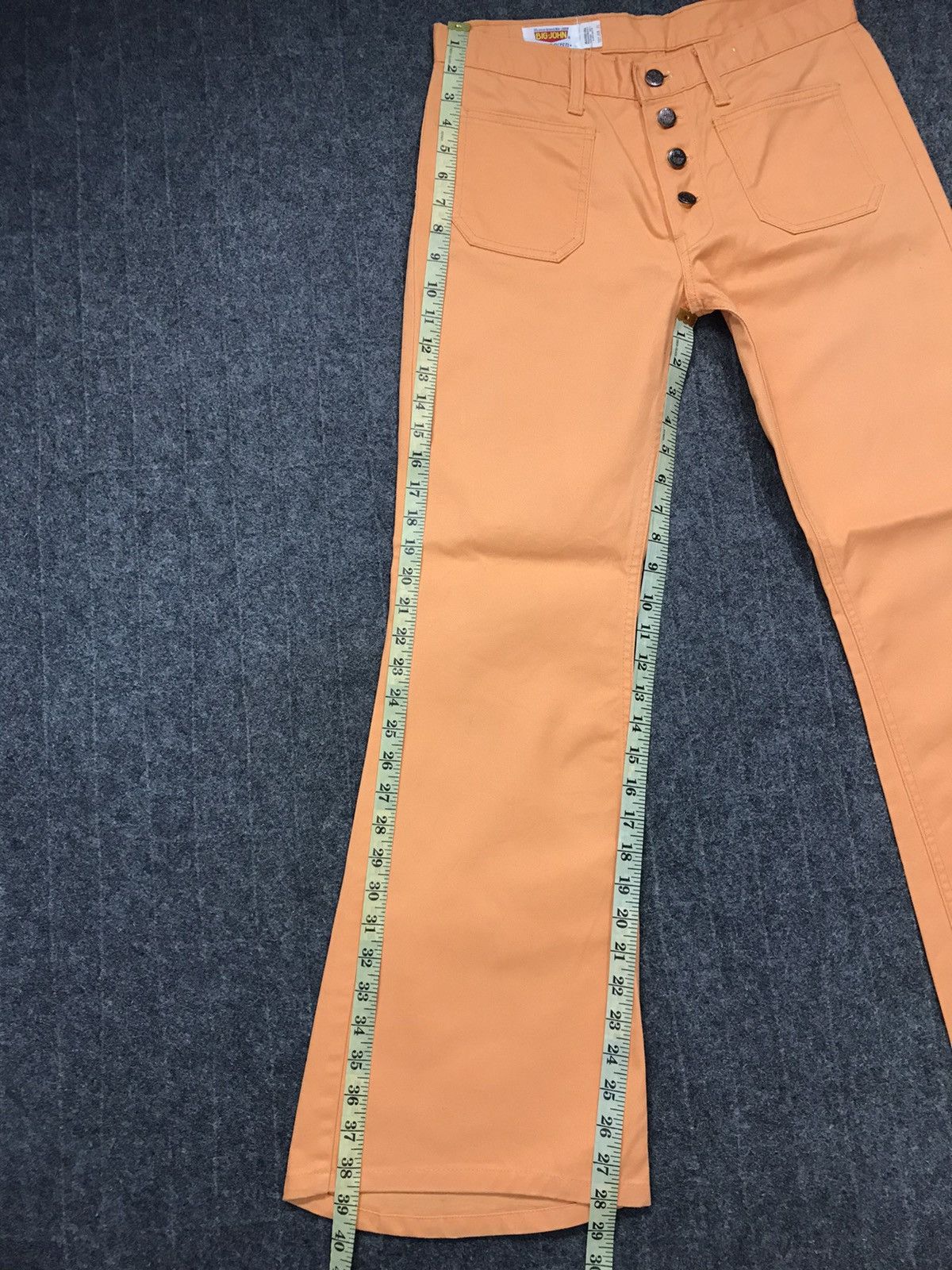 Big John × Vintage Vintage Big-John Jeans Colour Orange Bootcut Design Size US 30 / EU 46 - 20 Thumbnail