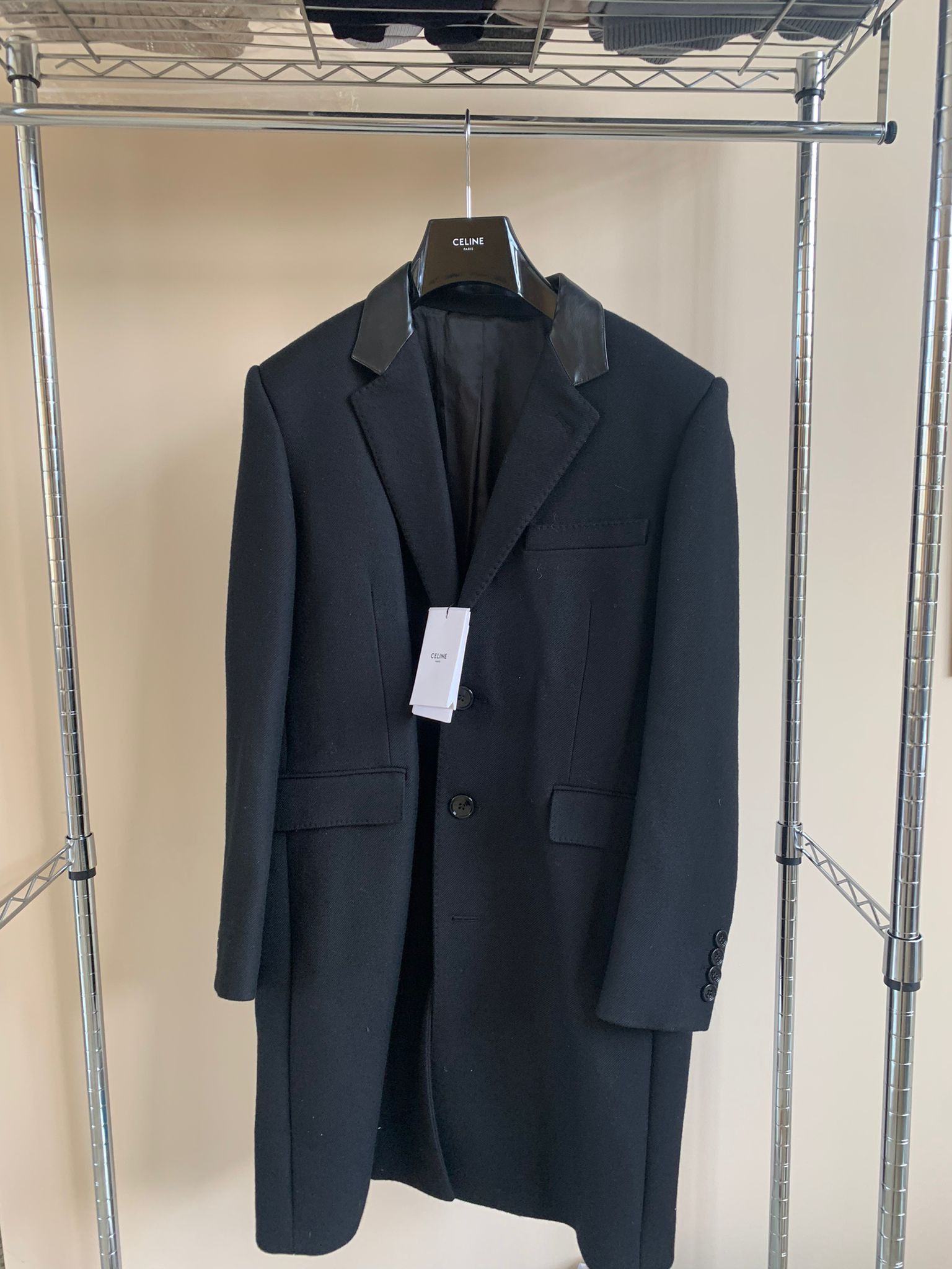 Celine Chesterfield 3B Coat in Black Size US M / EU 48-50 / 2 - 9 Thumbnail
