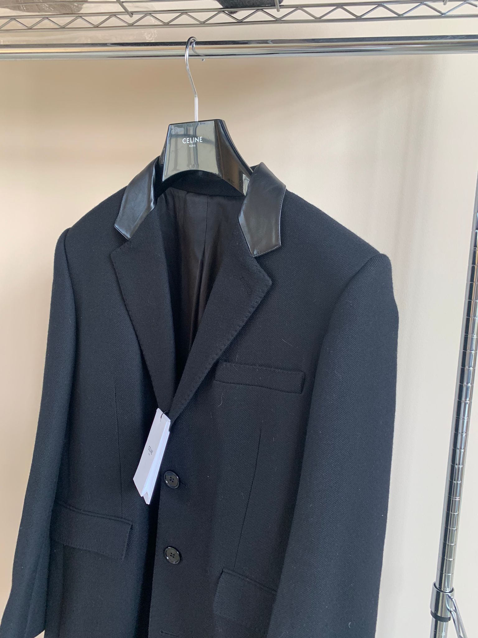 Celine Chesterfield 3B Coat in Black Size US M / EU 48-50 / 2 - 2 Thumbnail