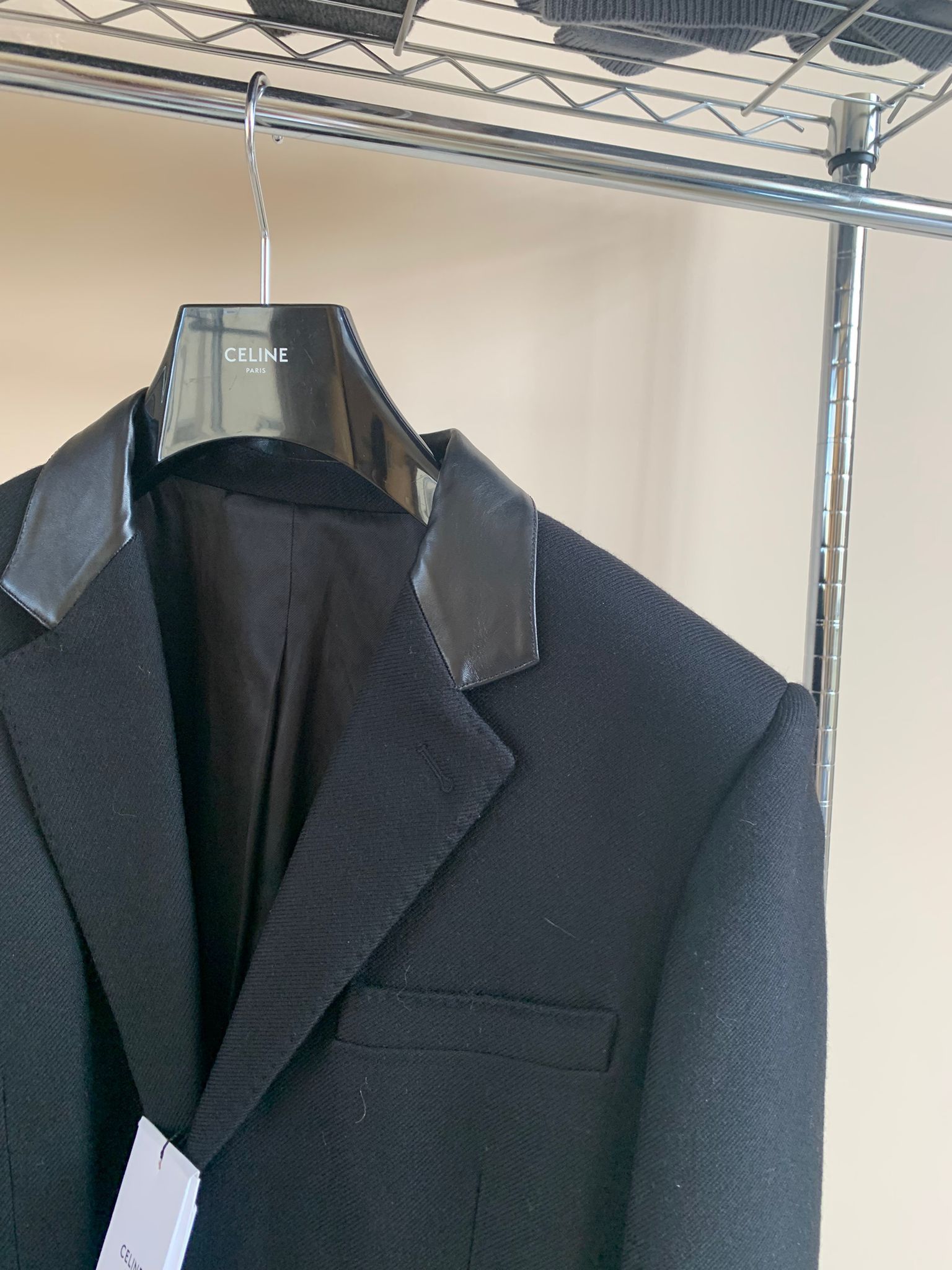 Celine Chesterfield 3B Coat in Black Size US M / EU 48-50 / 2 - 5 Thumbnail